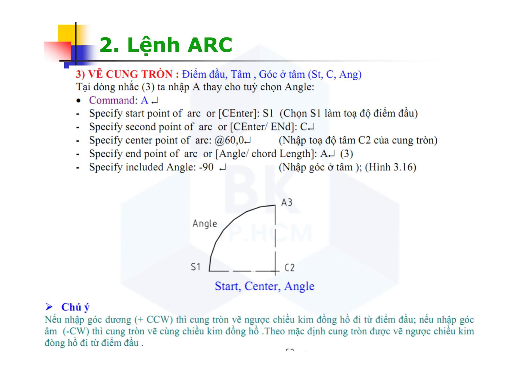 Bài giảng CAD ứng dụng trong thiết kế ô tô - Chương 4: Các lệnh vẽ hình - Nguyễn Lê Duy Khải trang 9