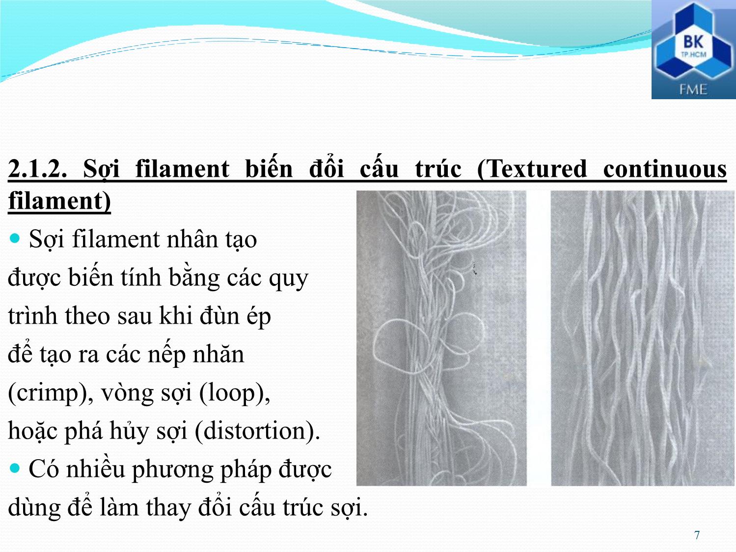 Bài giảng Kiểm tra và phân tích vật liệu dệt - Phần 7: Kiểm tra chất lượng sợi trang 7