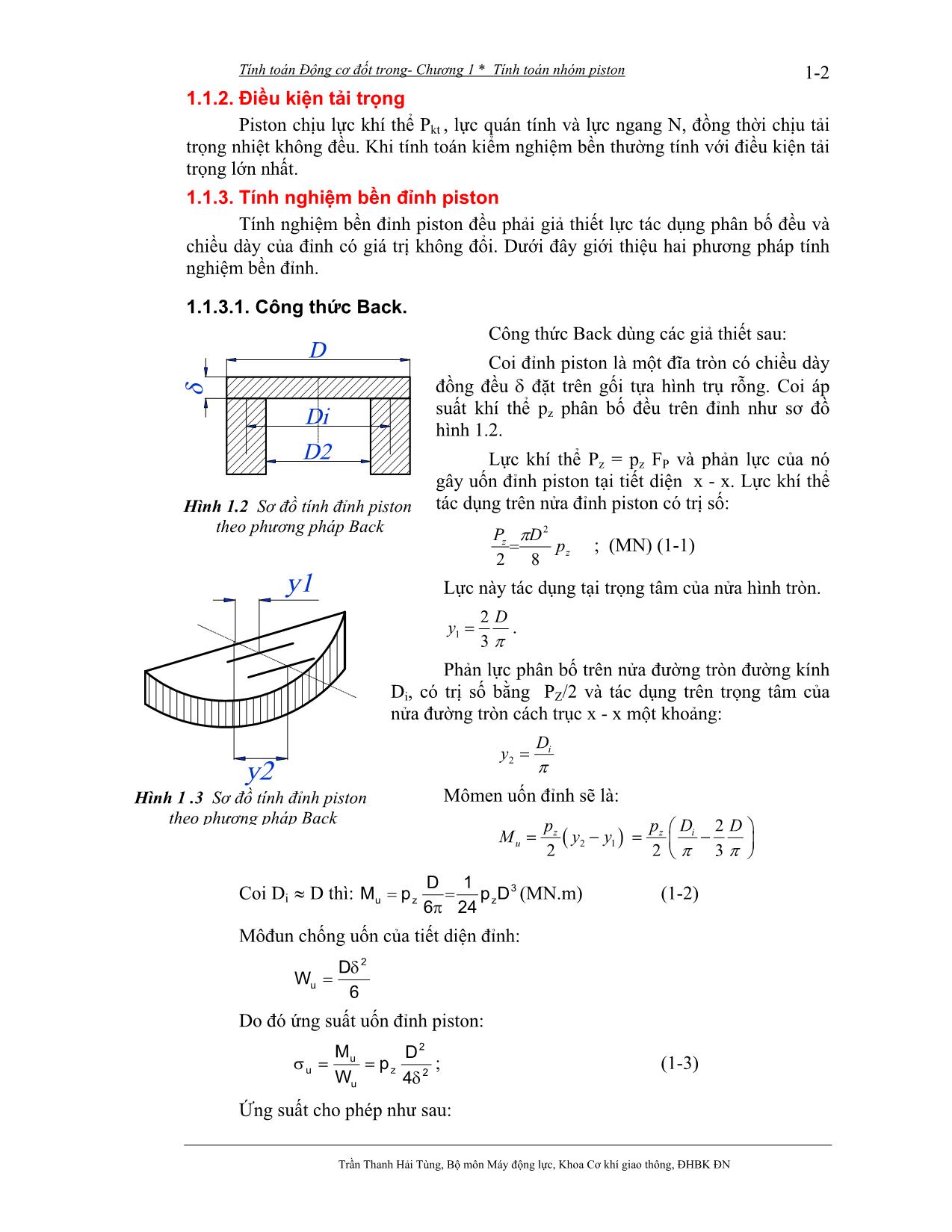 Bài giảng Tính toán thiết kế động cơ đốt trong - Trần Thanh Hải Tùng trang 3