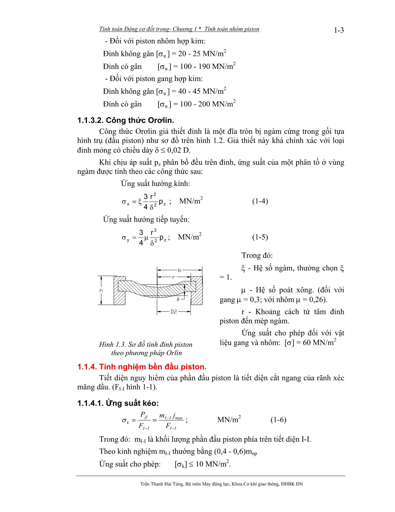 Bài giảng Tính toán thiết kế động cơ đốt trong - Trần Thanh Hải Tùng trang 4
