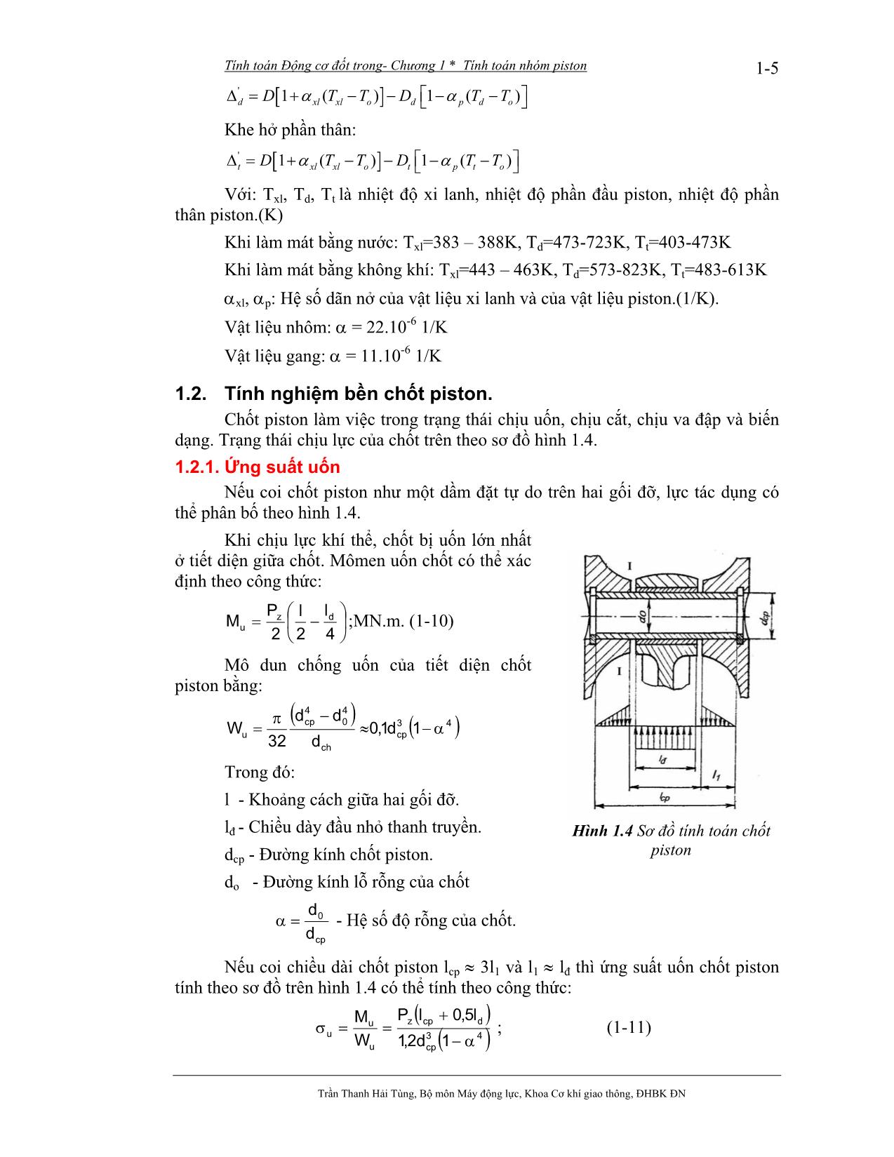 Bài giảng Tính toán thiết kế động cơ đốt trong - Trần Thanh Hải Tùng trang 6
