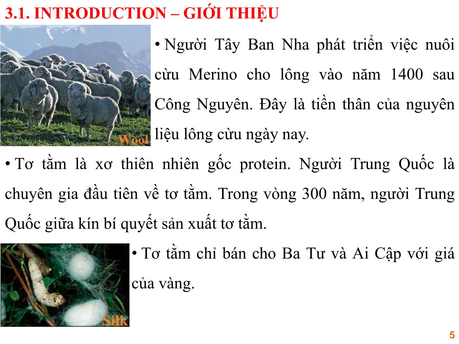 Bài giảng Vật liệu dệt - Phần 2: Xơ tự nhiên trang 5