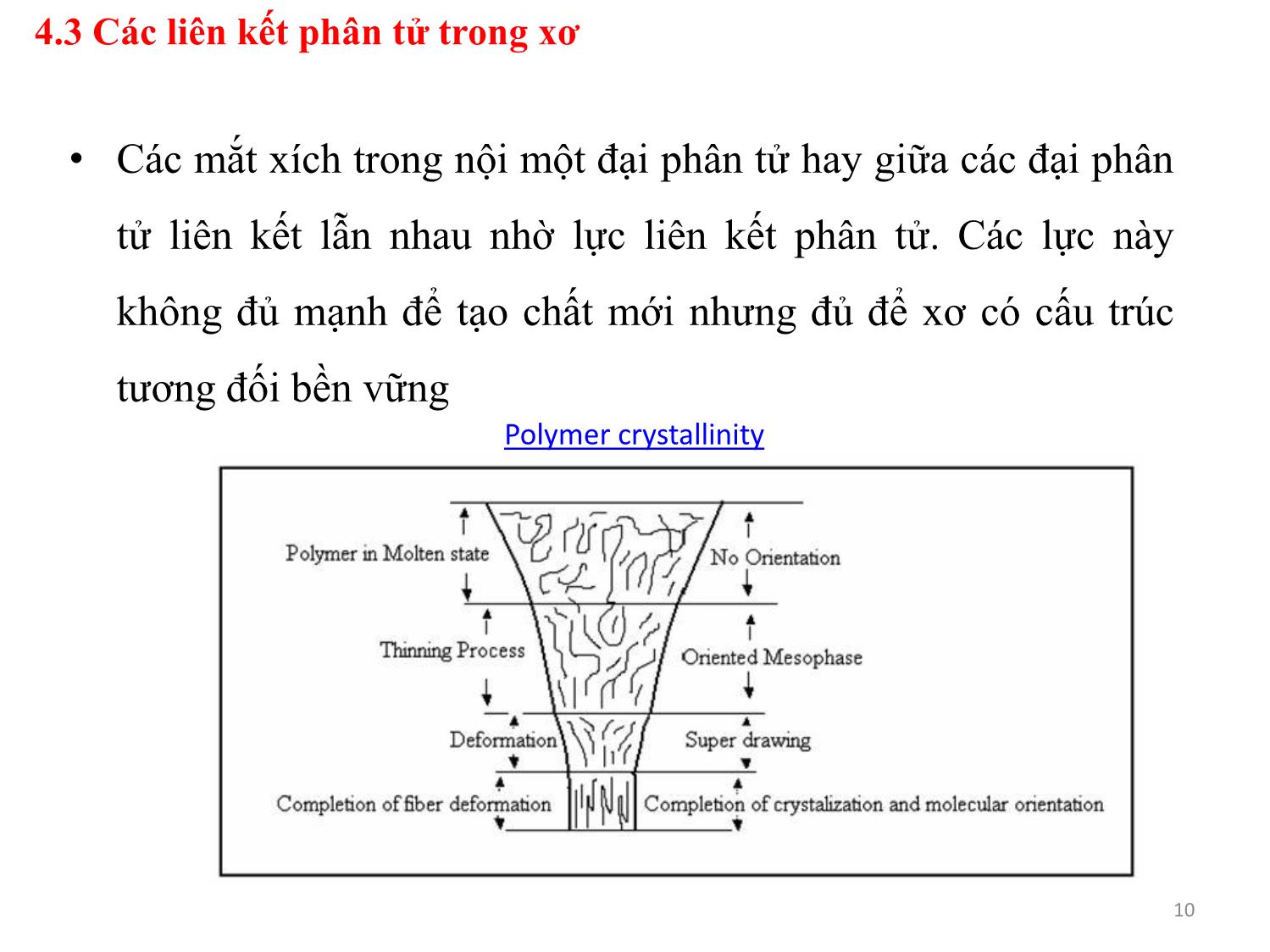 Bài giảng Vật liệu dệt - Phần 4: Đặc trưng cấu trúc. Tính chất xơ dệt trang 10