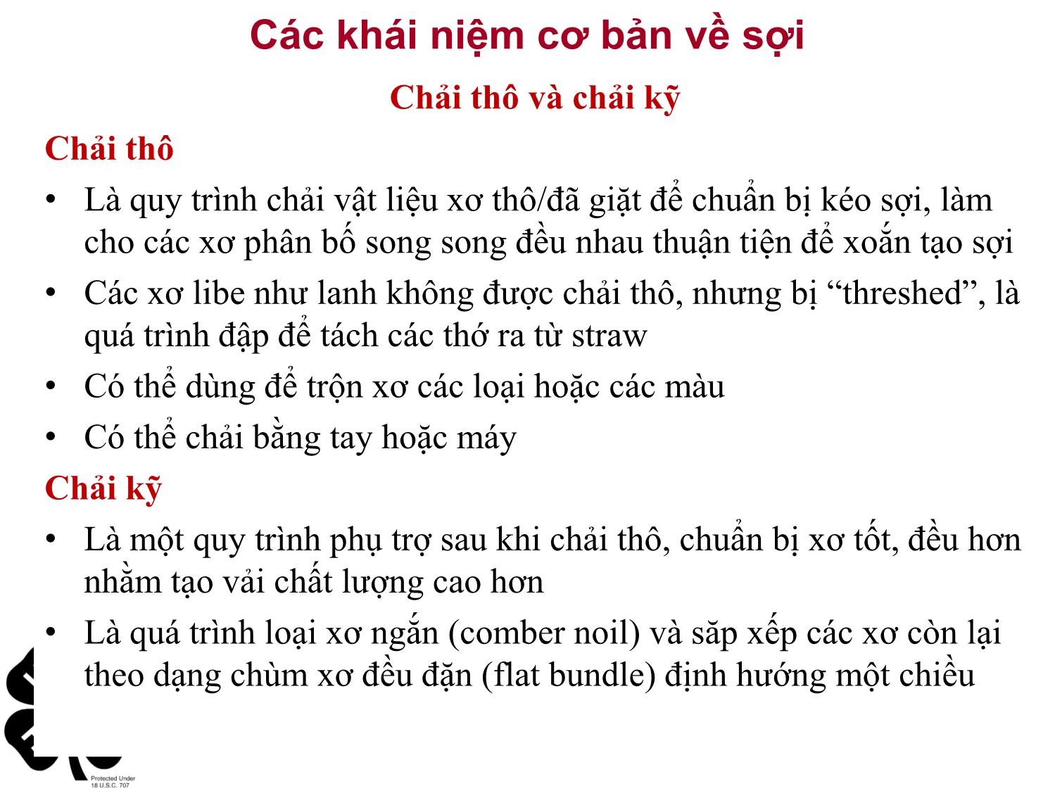 Bài giảng Vật liệu dệt - Phần 5: Nhận diện xơ, vải phục vụ cho thời trang trang 5