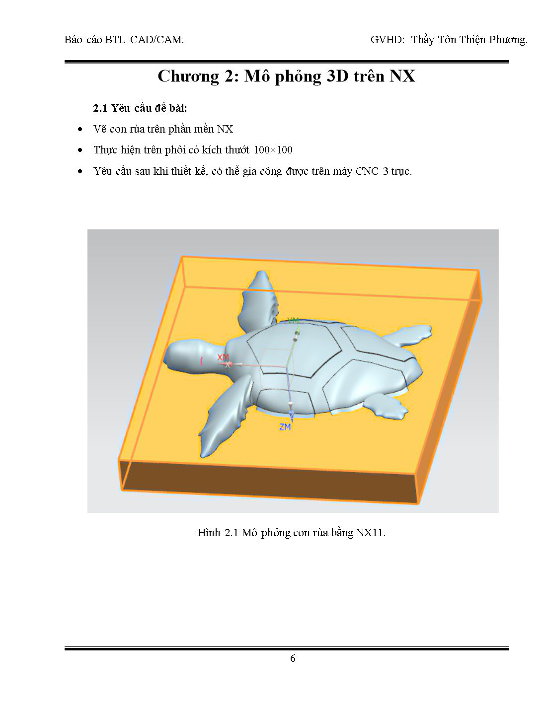 Báo cáo bài tập lớn CAD/CAM - Đề bài: Gia công Con Rùa 3D trên NX 11 trang 6