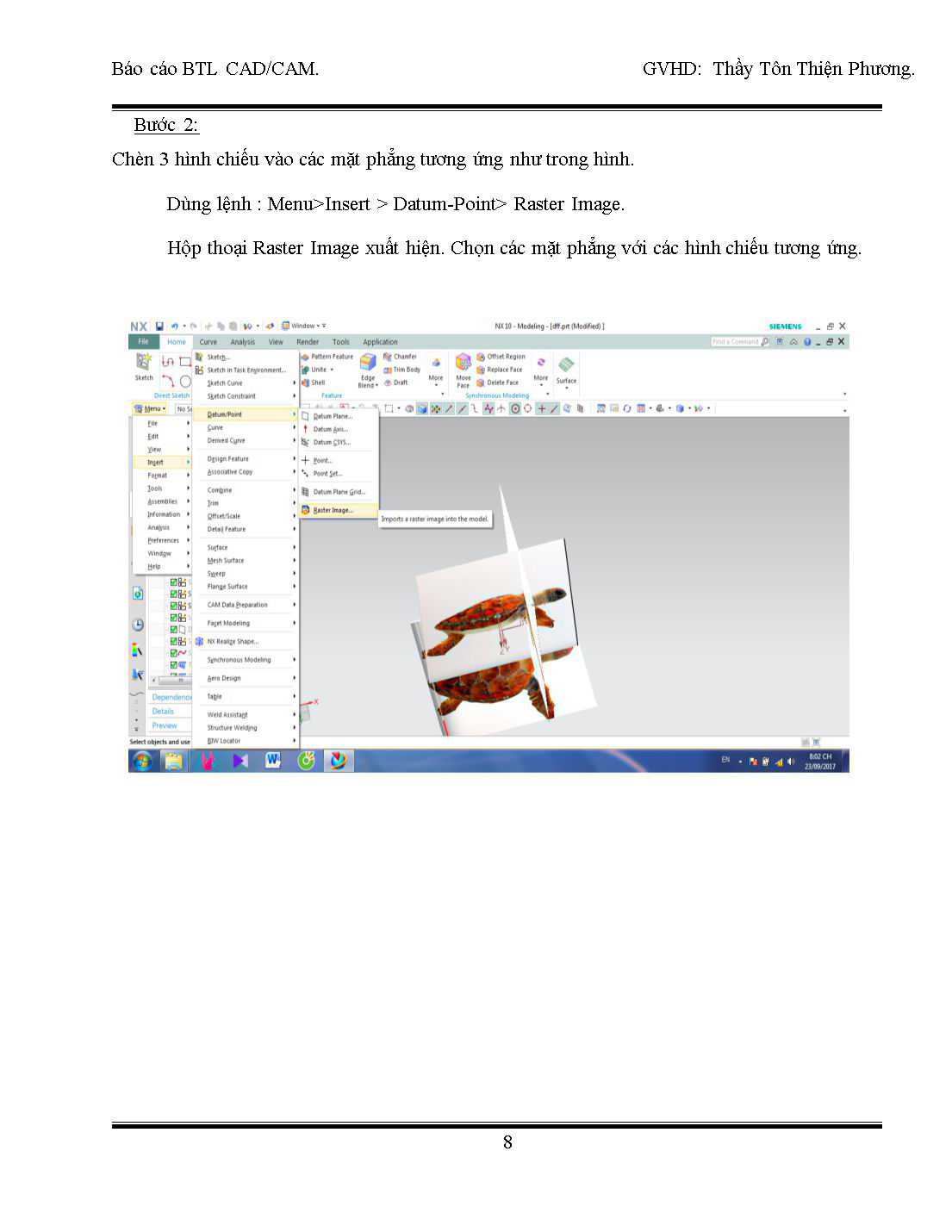 Báo cáo bài tập lớn CAD/CAM - Đề bài: Gia công Con Rùa 3D trên NX 11 trang 8
