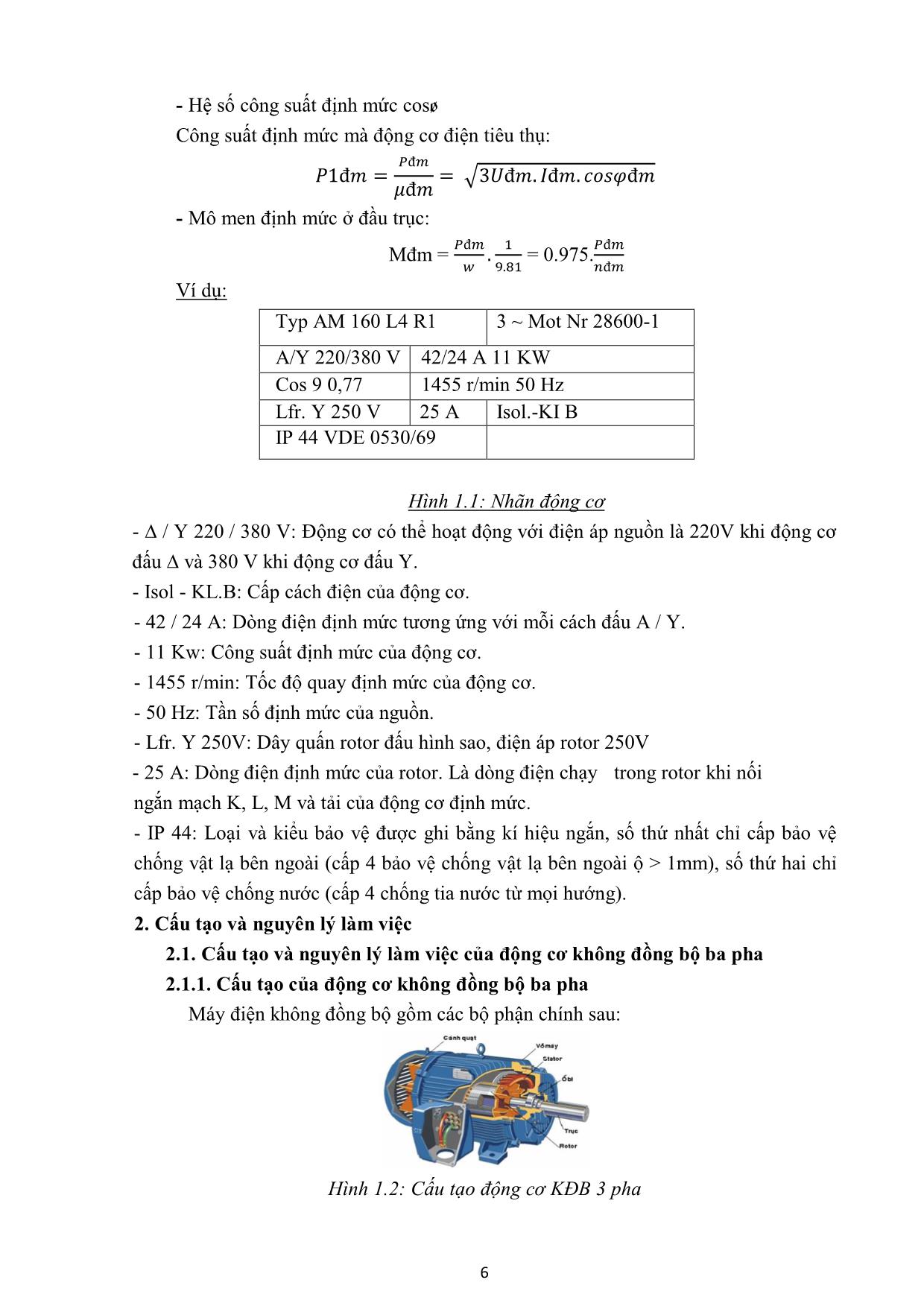 Giáo trình Bảo dưỡng, sửa chữa động cơ không đồng bộ - Nghề: Cơ điện nông thôn trang 6