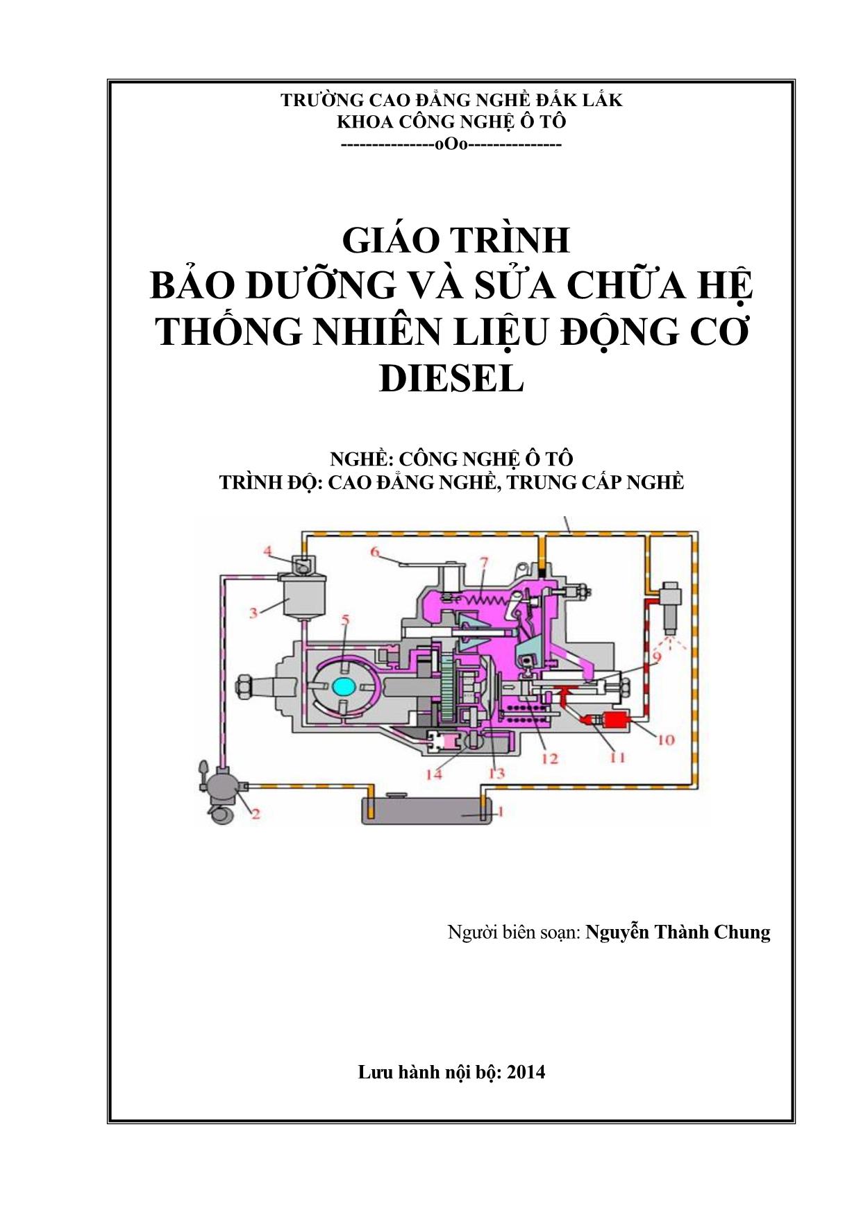 Giáo trình Bảo dưỡng và sửa chữa hệ thống nhiên liệu động cơ diesel trang 1