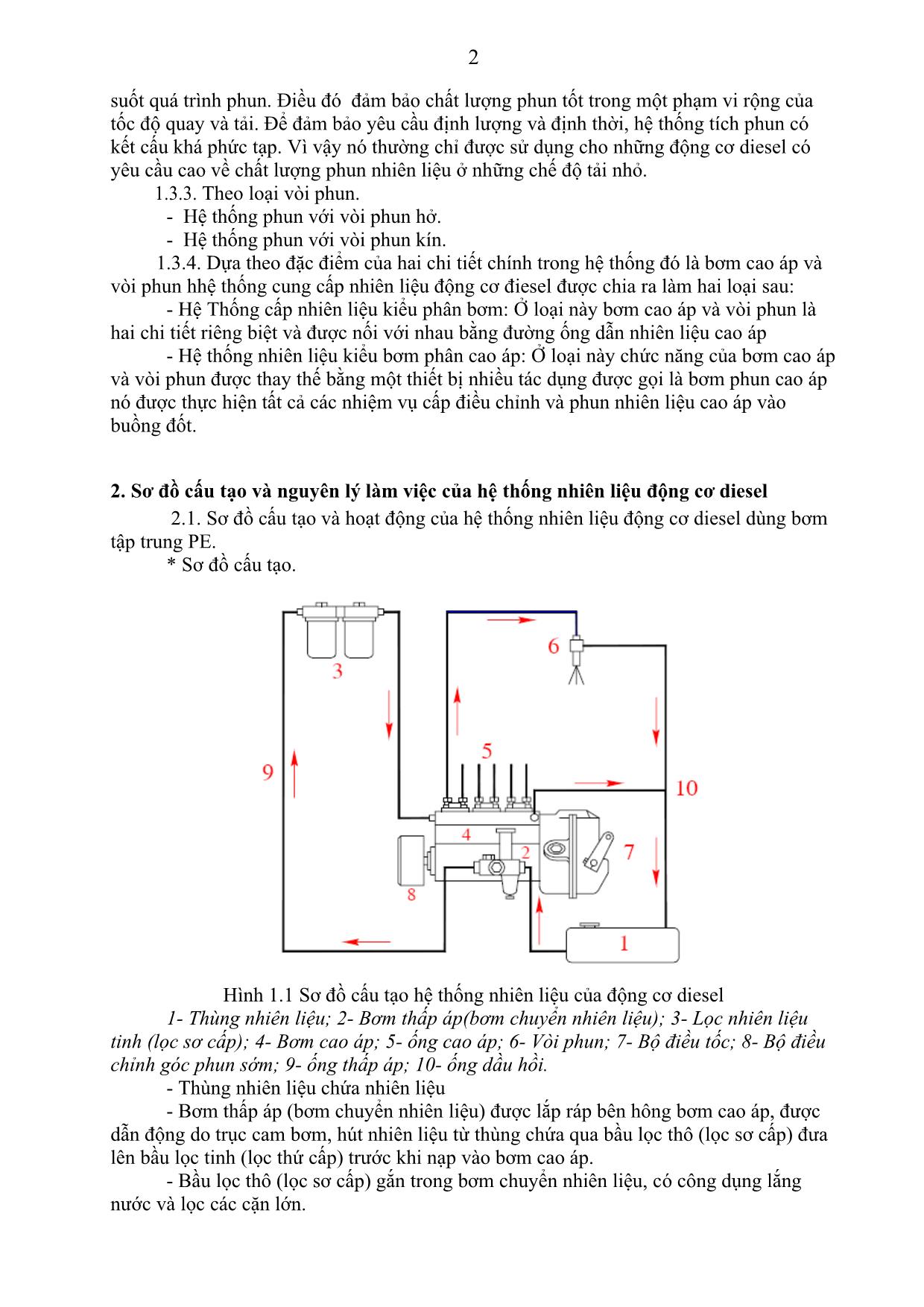 Giáo trình Bảo dưỡng và sửa chữa hệ thống nhiên liệu động cơ diesel trang 7
