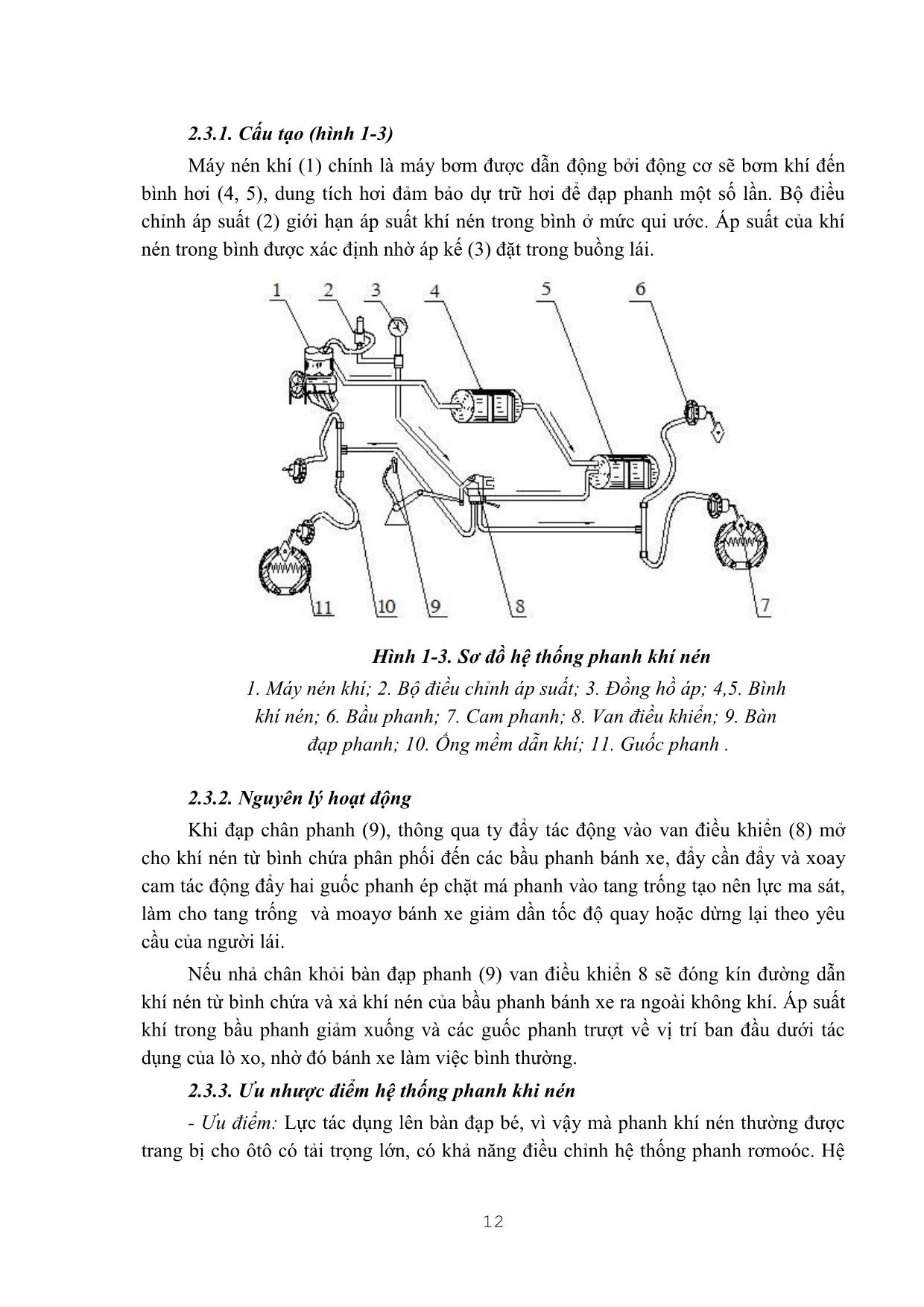 Giáo trình mô đun Bảo dưỡng và sửa chữa hệ thống phanh (Mới) trang 10