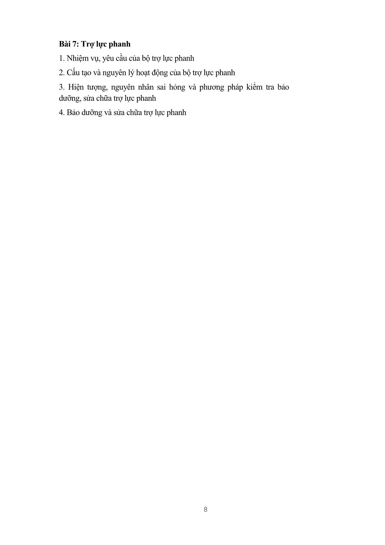 Giáo trình mô đun Bảo dưỡng và sửa chữa hệ thống phanh (Mới) trang 6