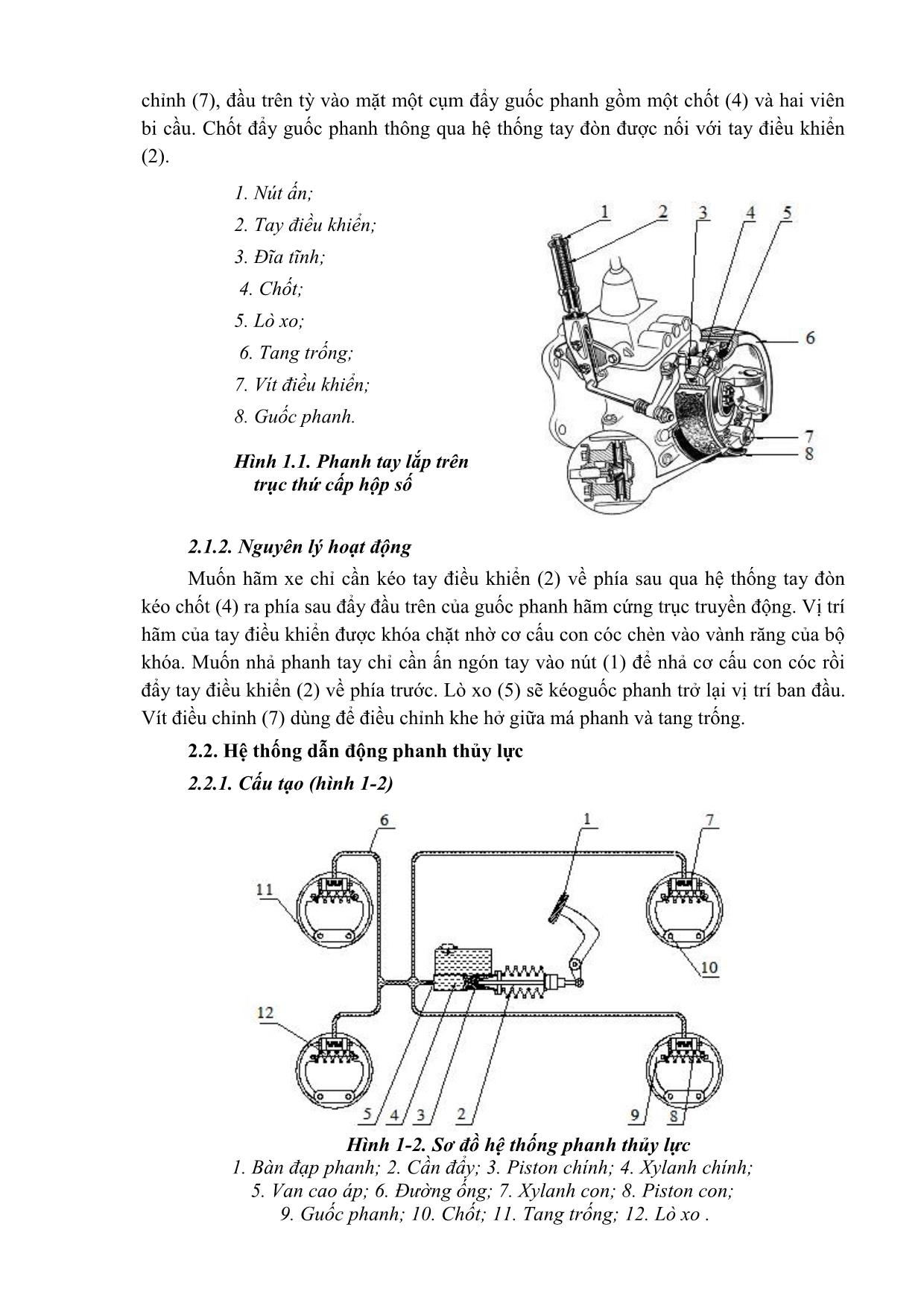 Giáo trình mô đun Bảo dưỡng và sửa chữa hệ thống phanh (Mới) trang 8