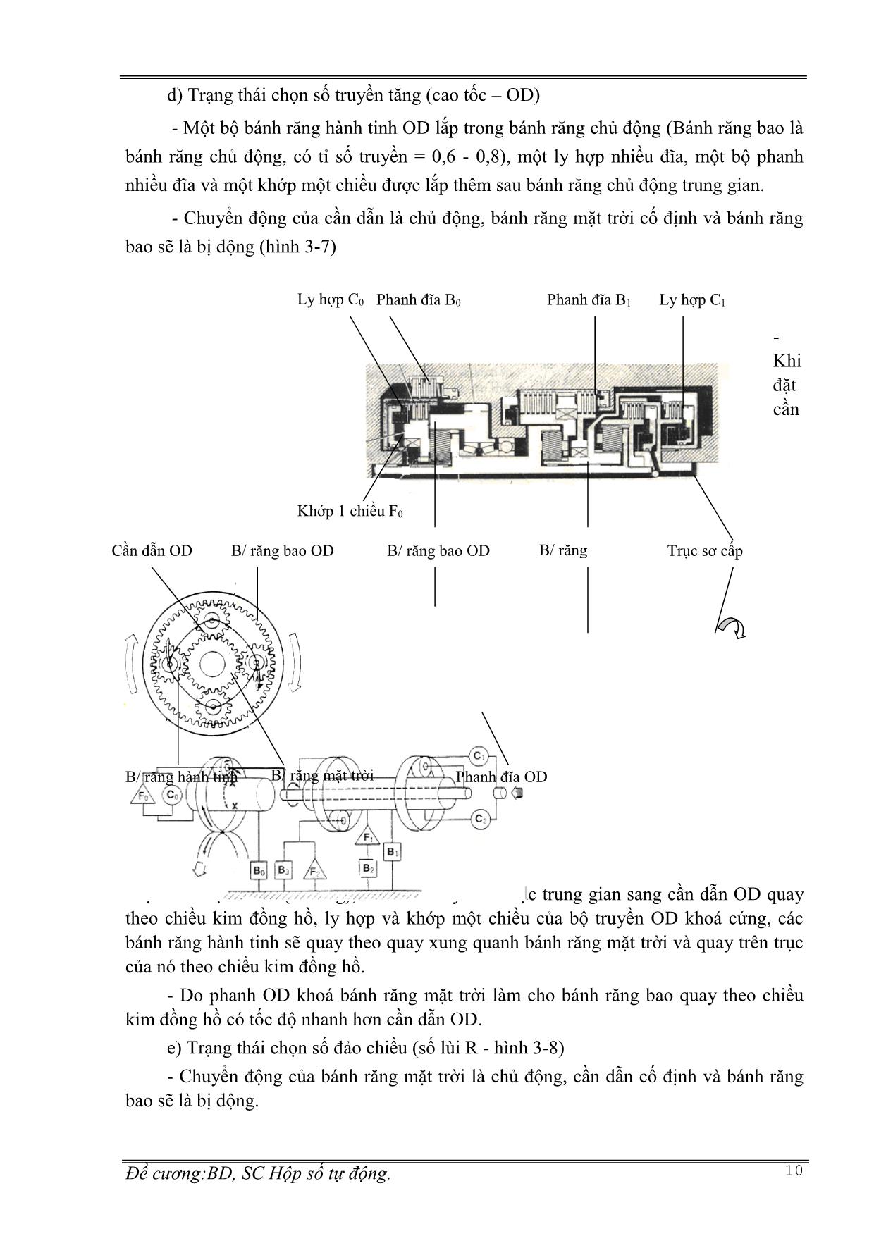 Giáo trình mô đun Bảo dưỡng và sửa chữa hộp số tự động - Nghề: Công nghệ ô tô trang 10