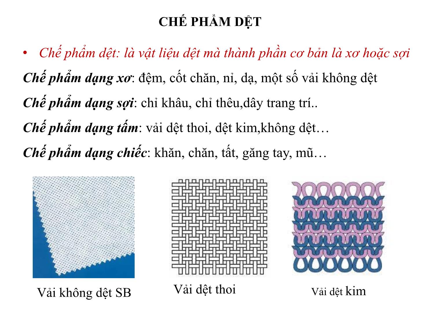 Bài giảng Vật liệu dệt - Phần 1: Giới thiệu chung về vật liệu dệt trang 8