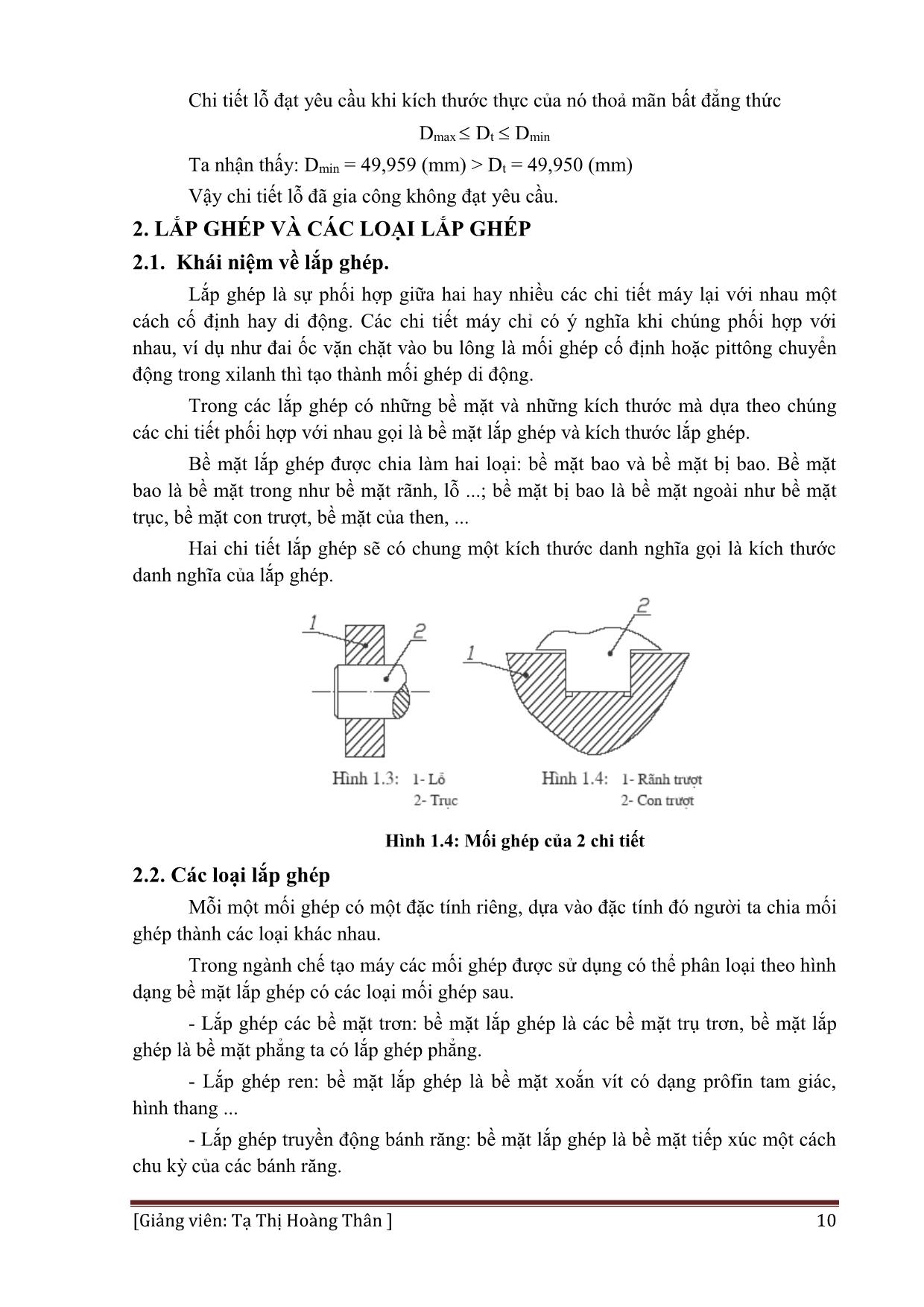 Giáo trình Dung sai lắp ghép và đo lường kỹ thuật - Nghề: Hàn trang 10