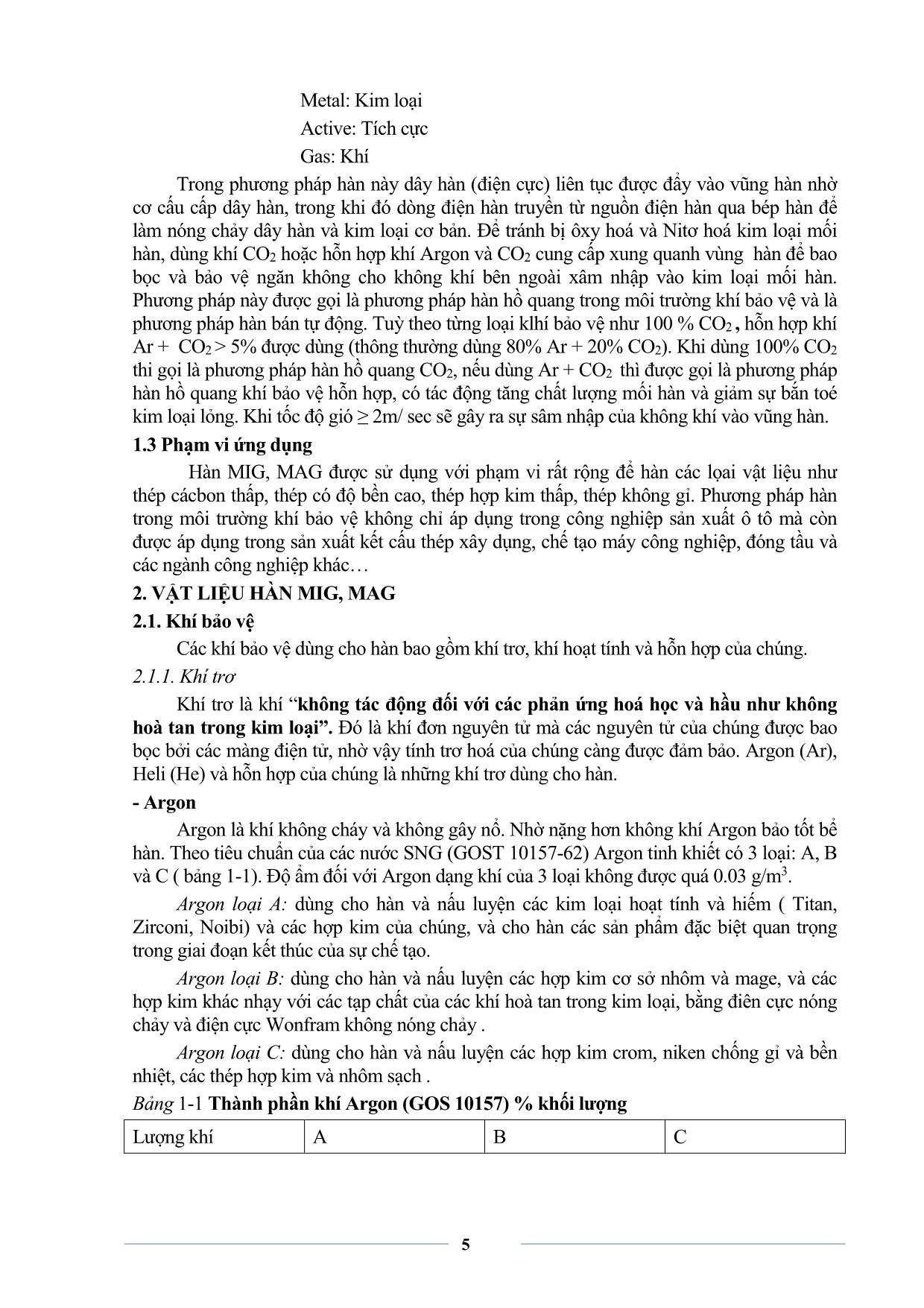 Giáo trình sơ cấp Hàn MIG-MAG trang 7