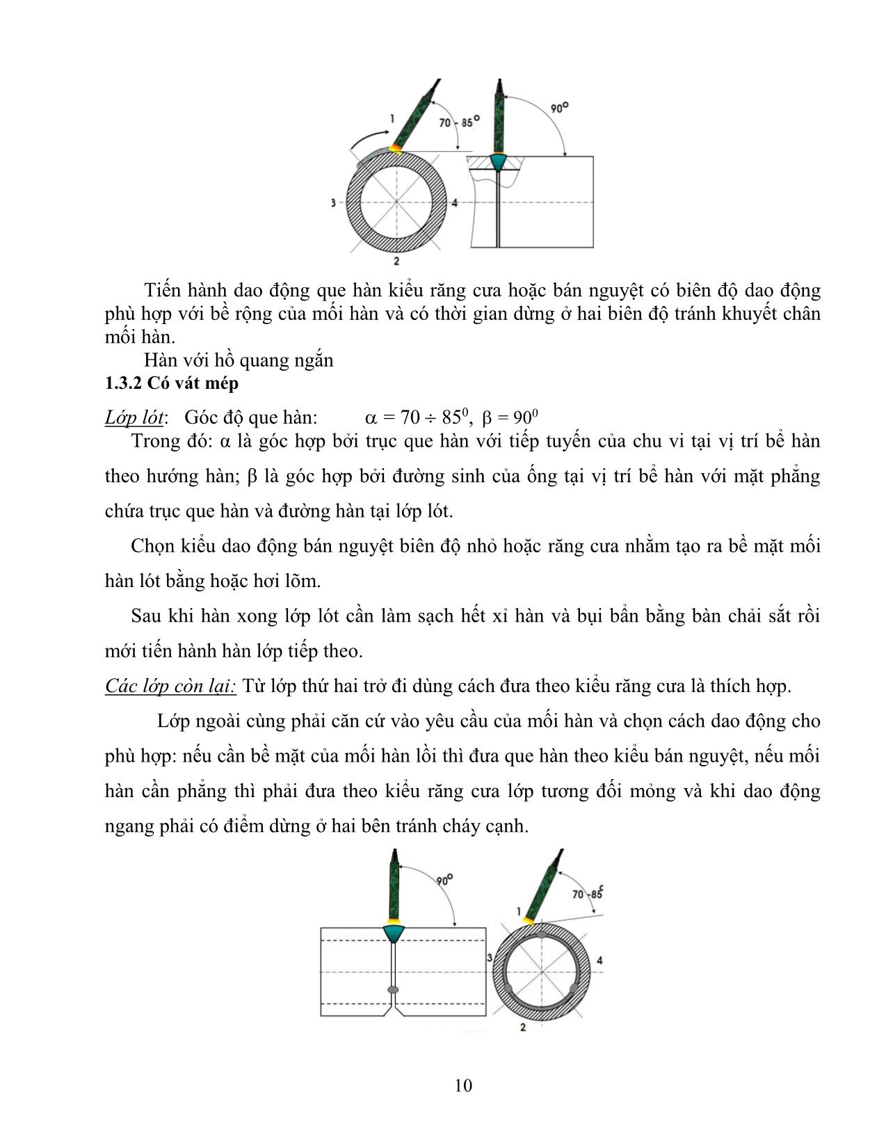 Giáo trình Hàn ống trang 10