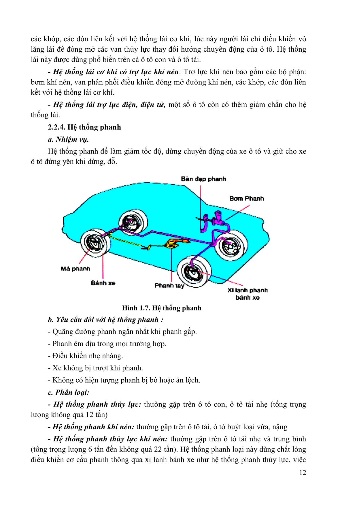 Giáo trình mô đun Kỹ thuật chung về ô tô và công nghệ sửa chữa trang 10