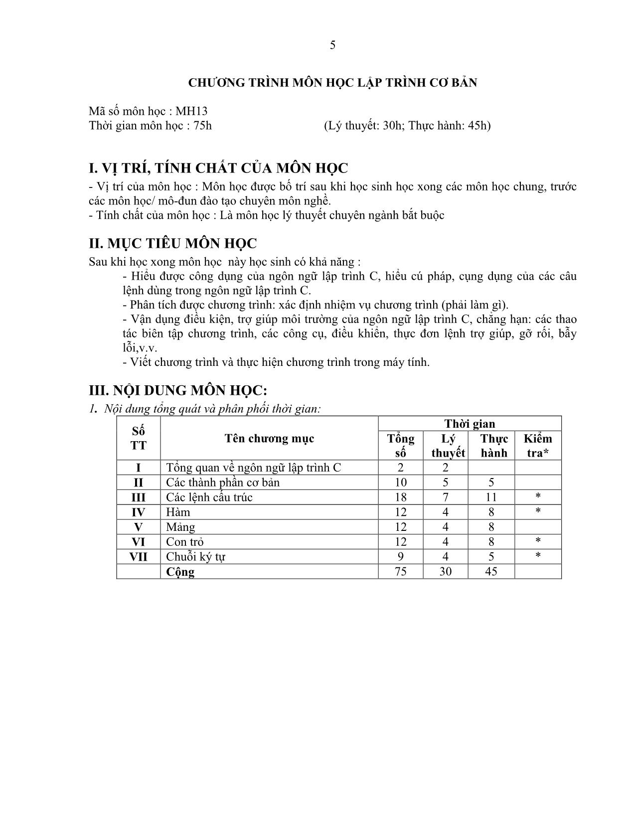 Giáo trình Lập trình cơ bản - Nguyễn Thị Thu Hà trang 5