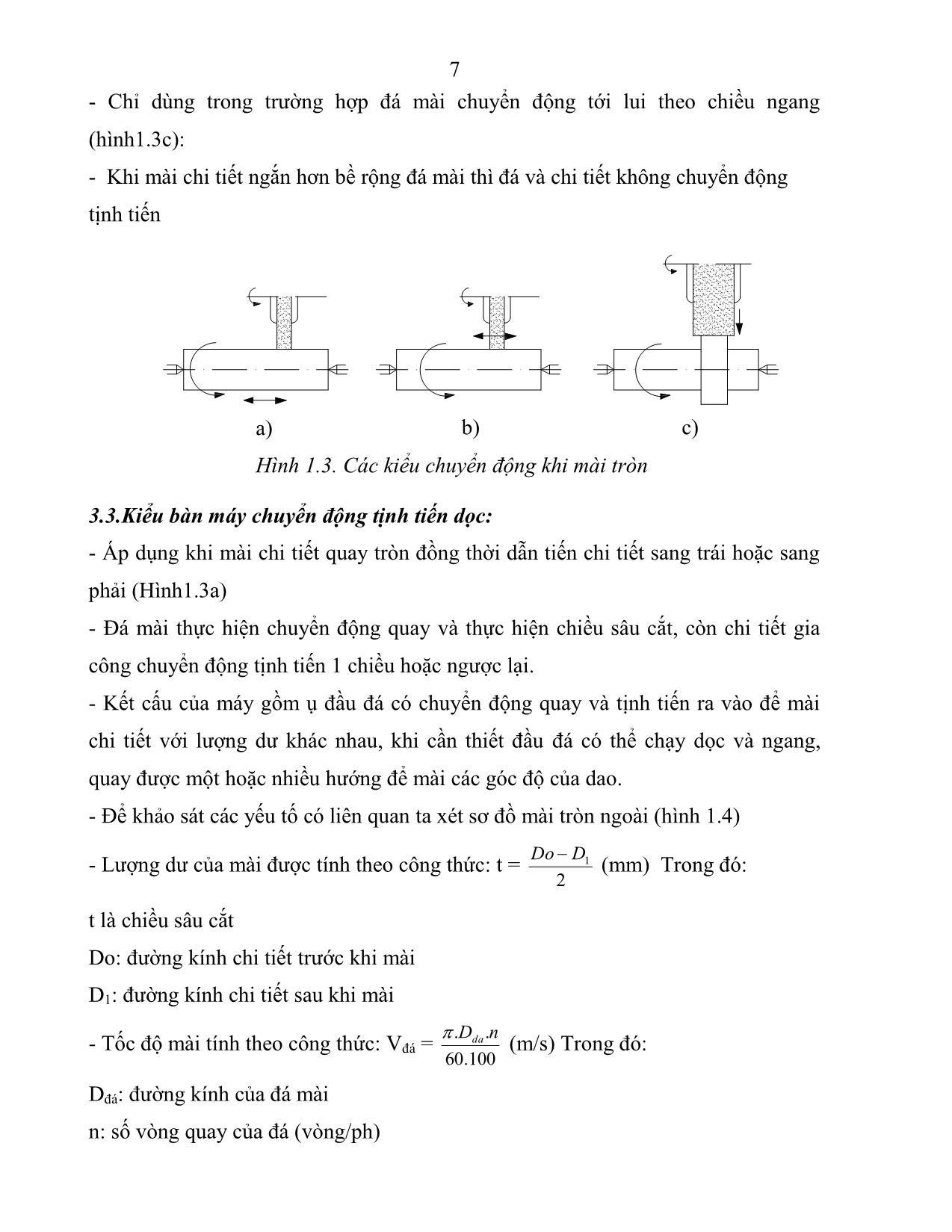 Giáo trình Mài trụ ngoài, mài côn ngoài trang 8