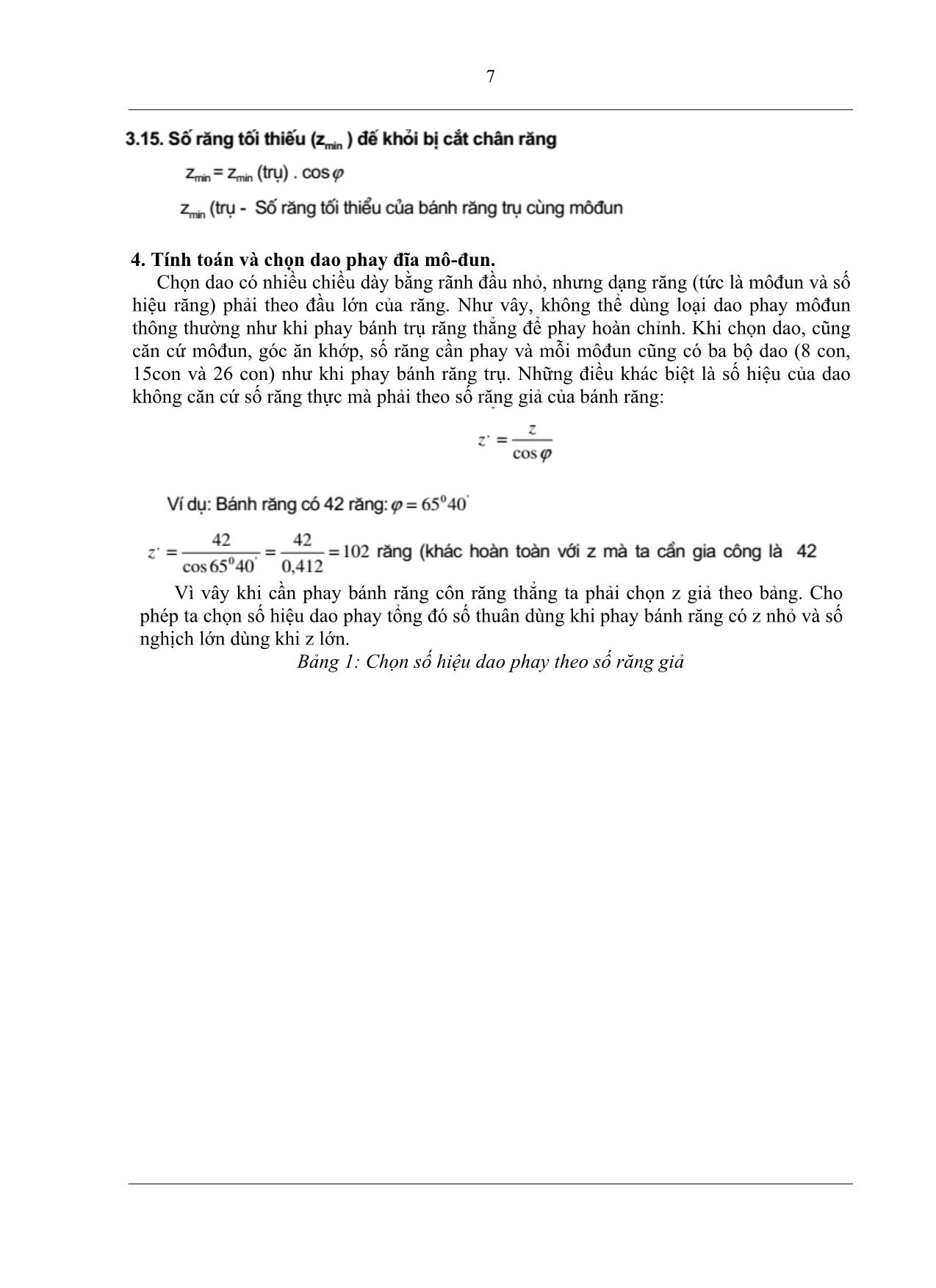 Giáo trình Phay bánh răng côn răng thẳng trang 7