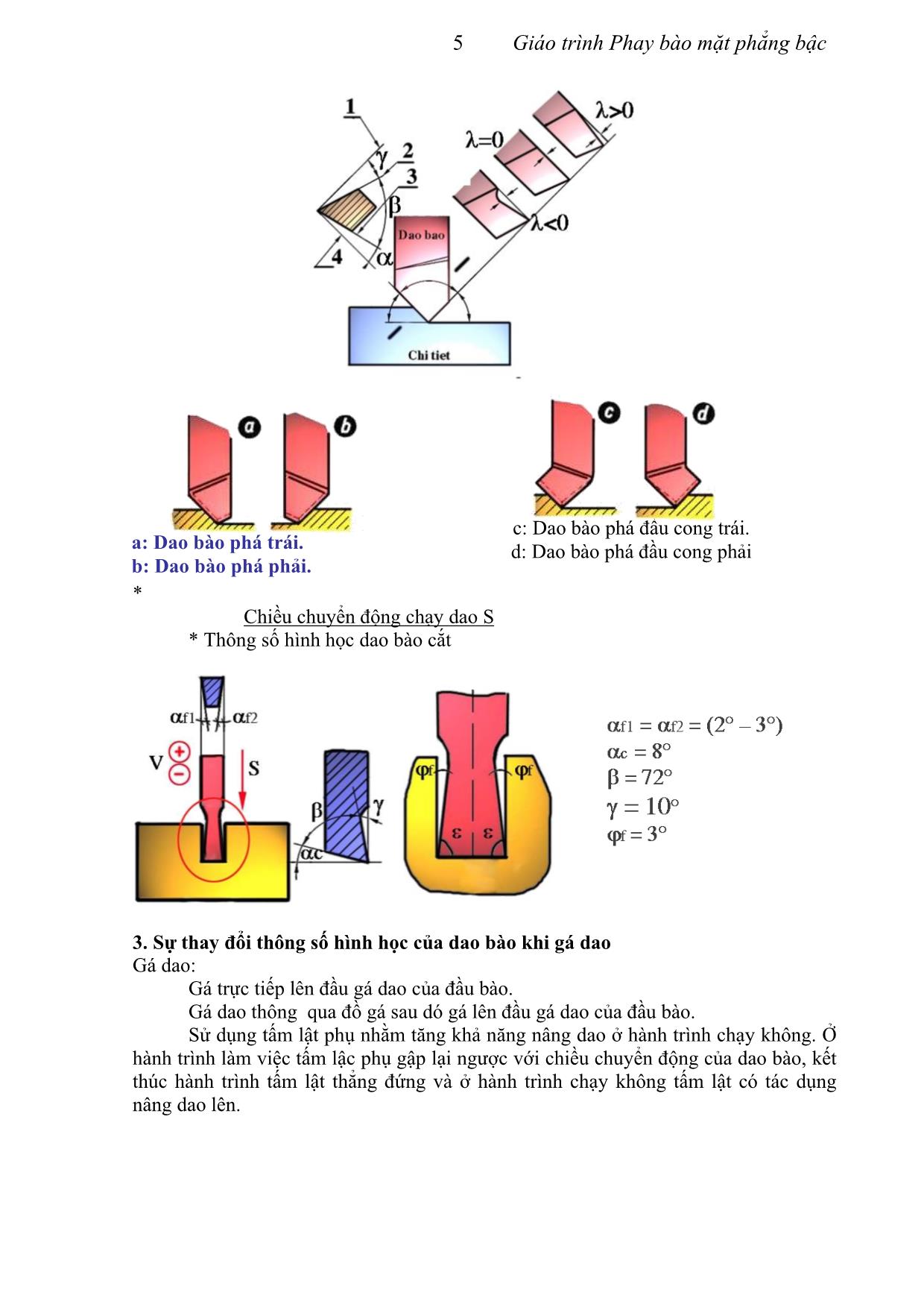 Giáo trình Phay bào mặt phẳng bậc trang 5