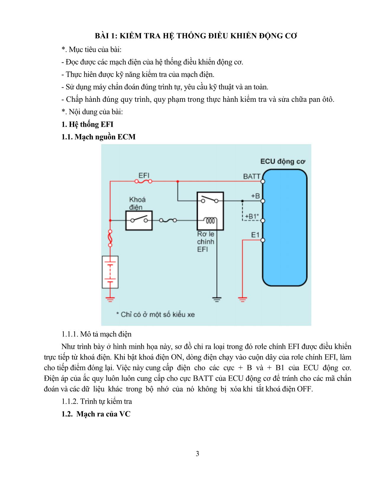 Giáo trình Sửa chữa Pan ô tô trang 3