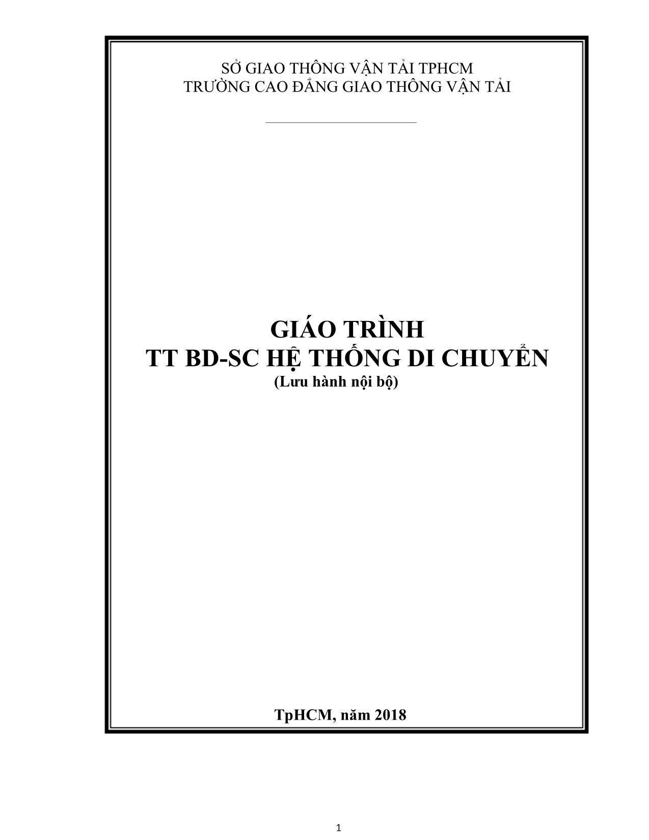 Giáo trình Bảo dưỡng và sửa chữa hệ thống treo, lái trang 1