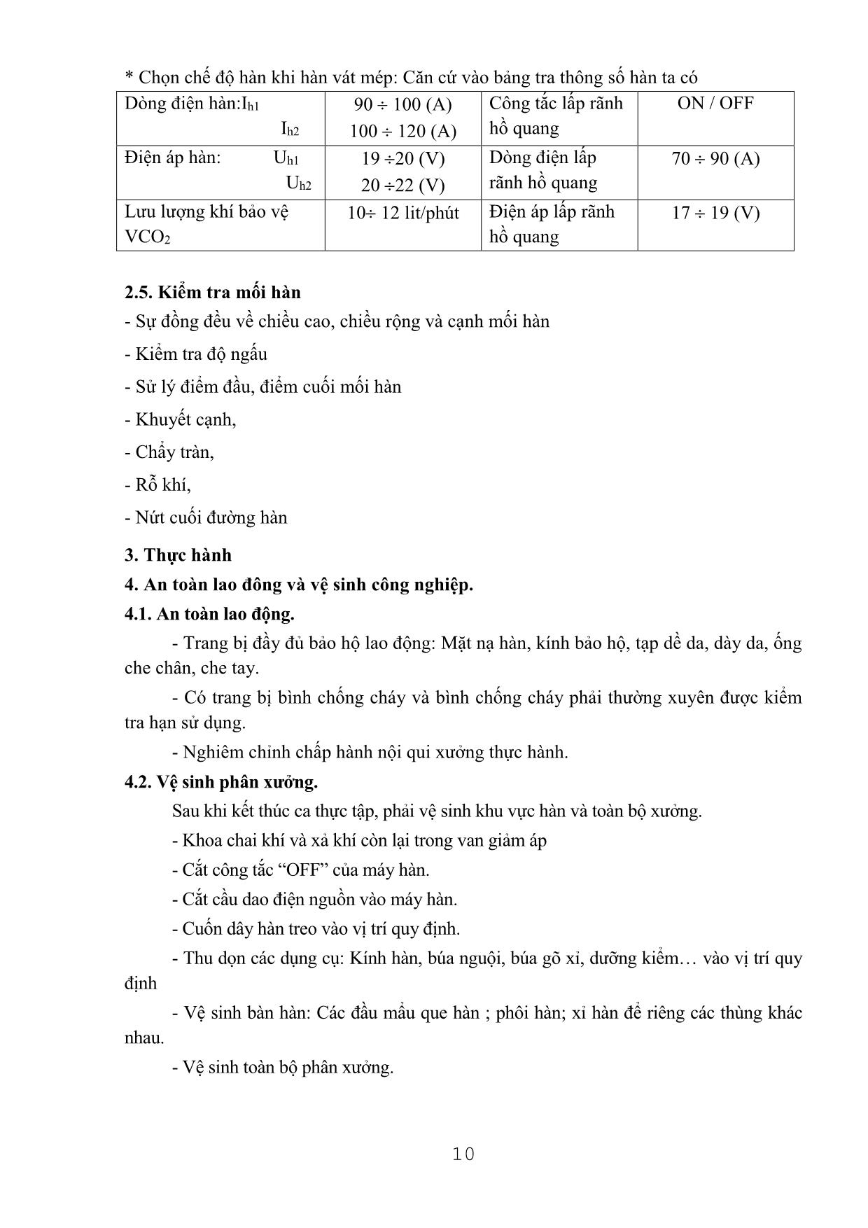 Giáo trình Hàn MIG/MAG (Mới) trang 10