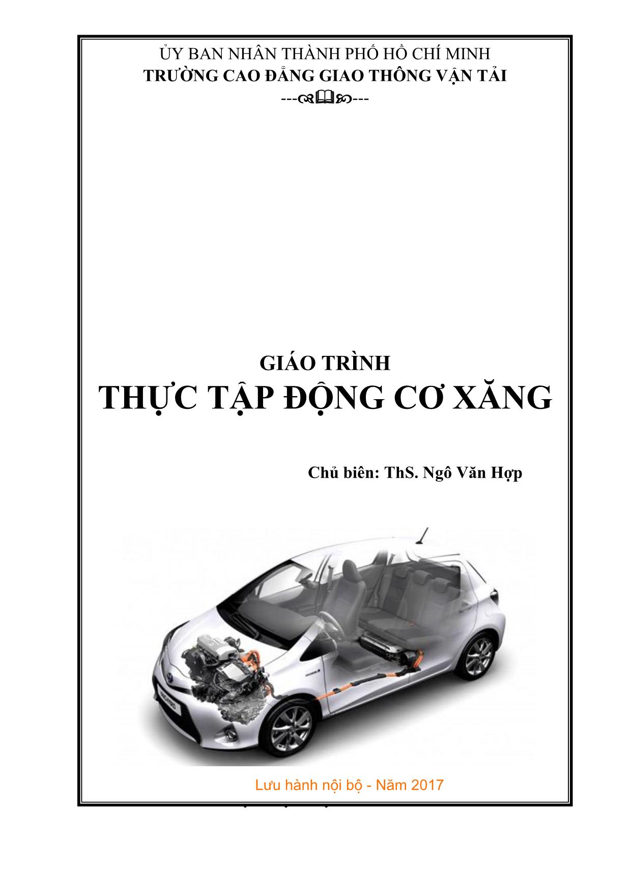 Giáo trình Thực tập động cơ xăng trang 1