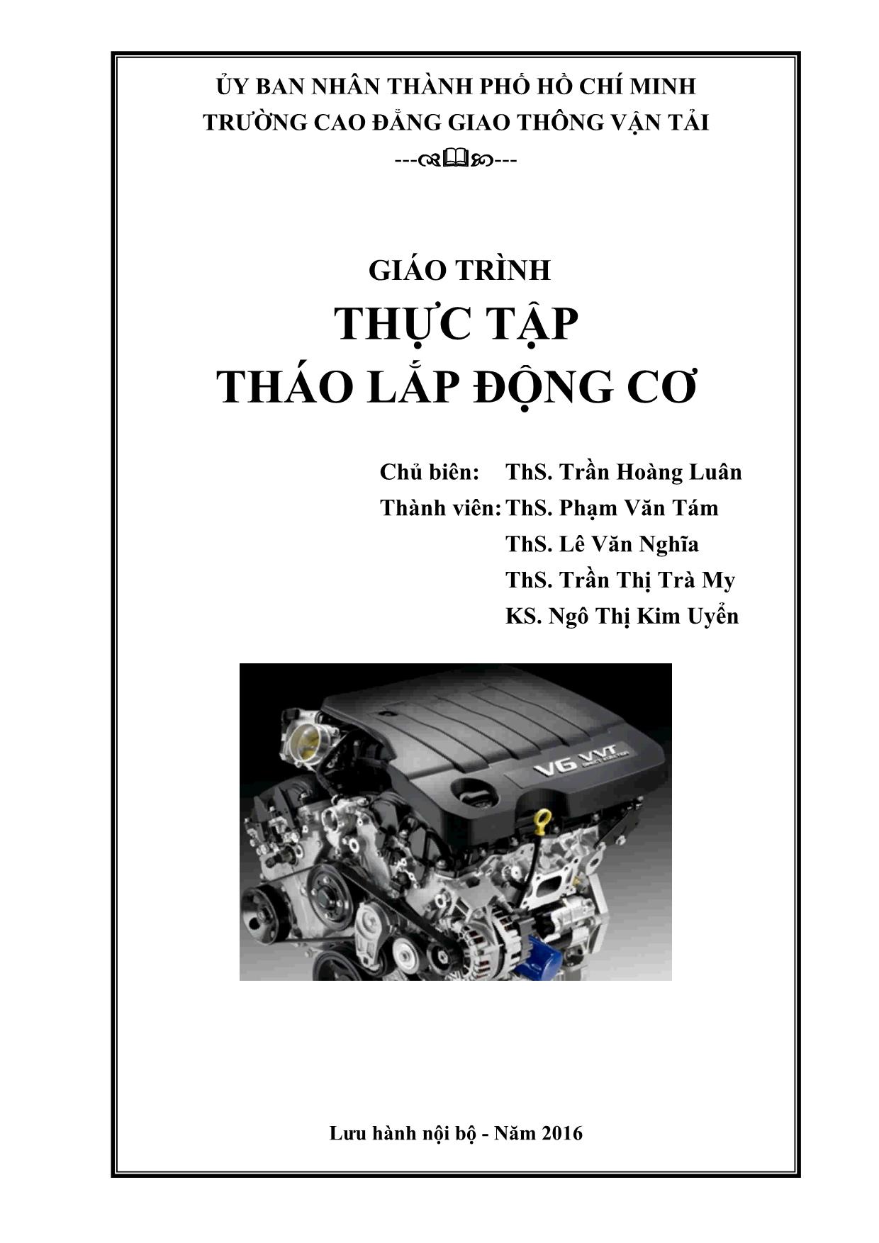 Giáo trình Thực tập tháo lắp động cơ trang 2