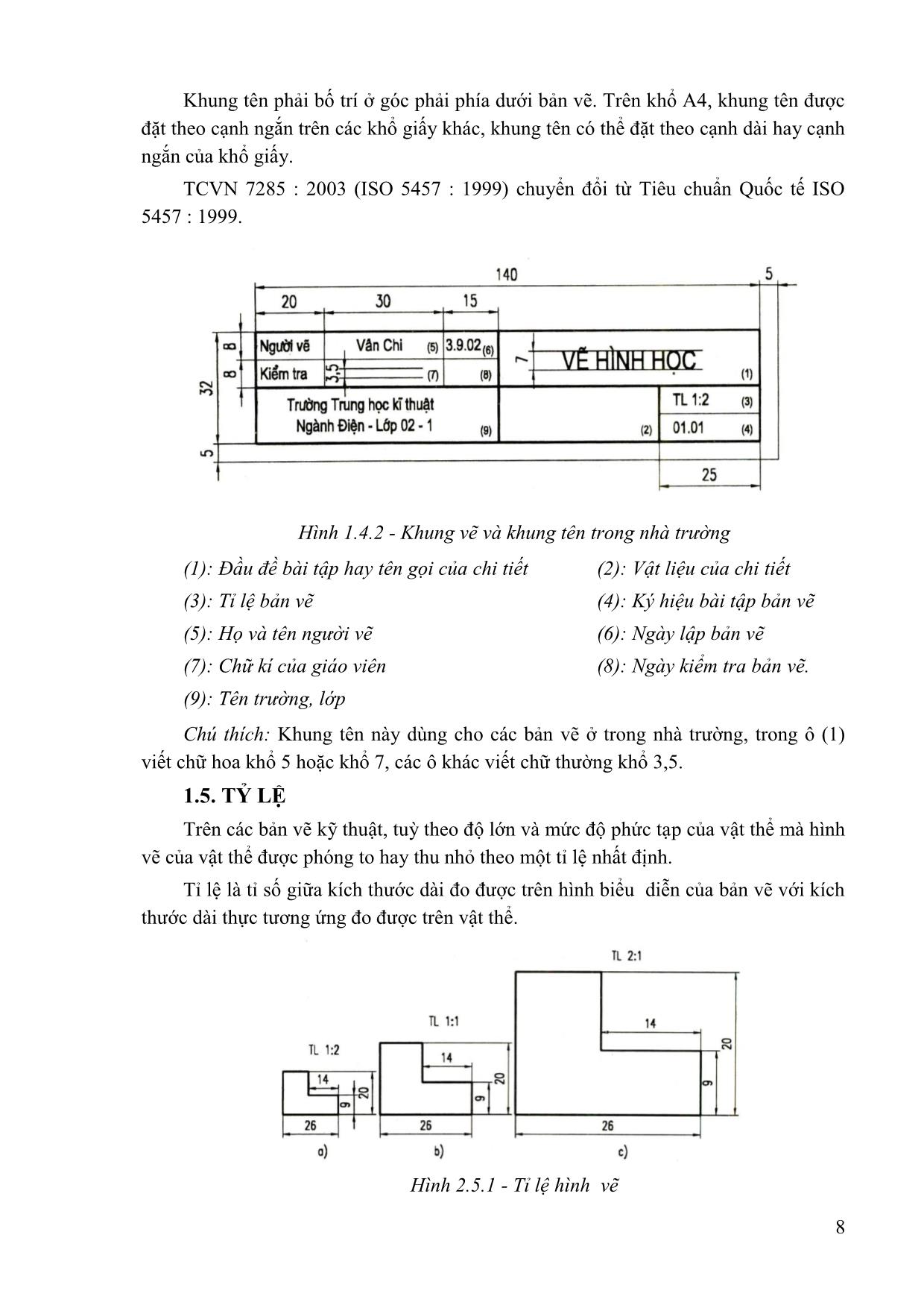 Giáo trình Vẽ kỹ thuật trang 8