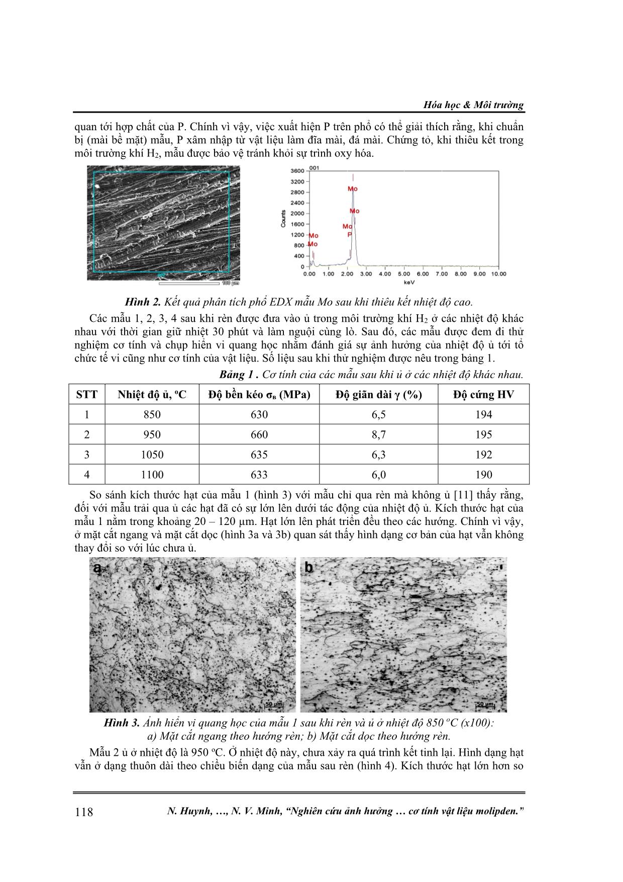 Nghiên cứu ảnh hưởng của nhiệt độ ủ sau gia công biến dạng tới cấu trúc và cơ tính vật liệu Molipden trang 3