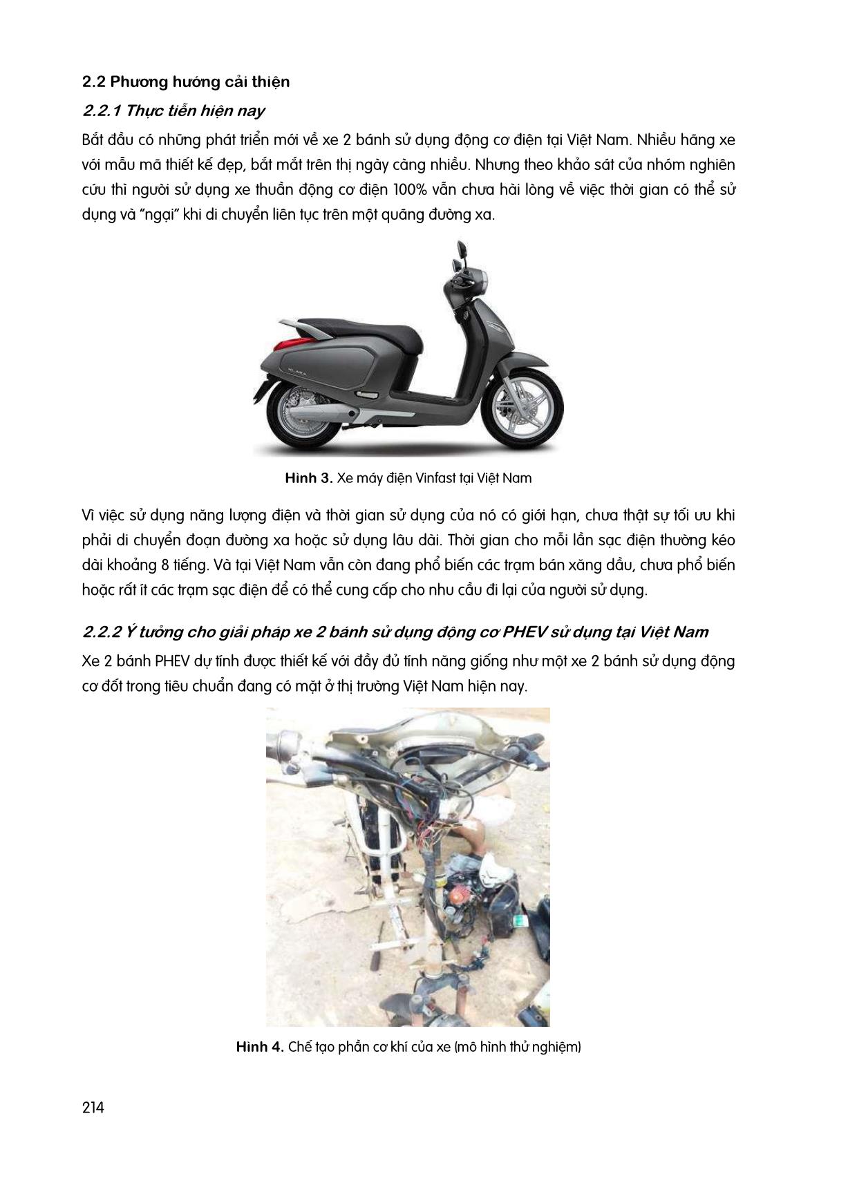 Nghiên cứu tính ứng dụng xe hai bánh sử dụng động cơ PHEV tại Việt Nam trang 3