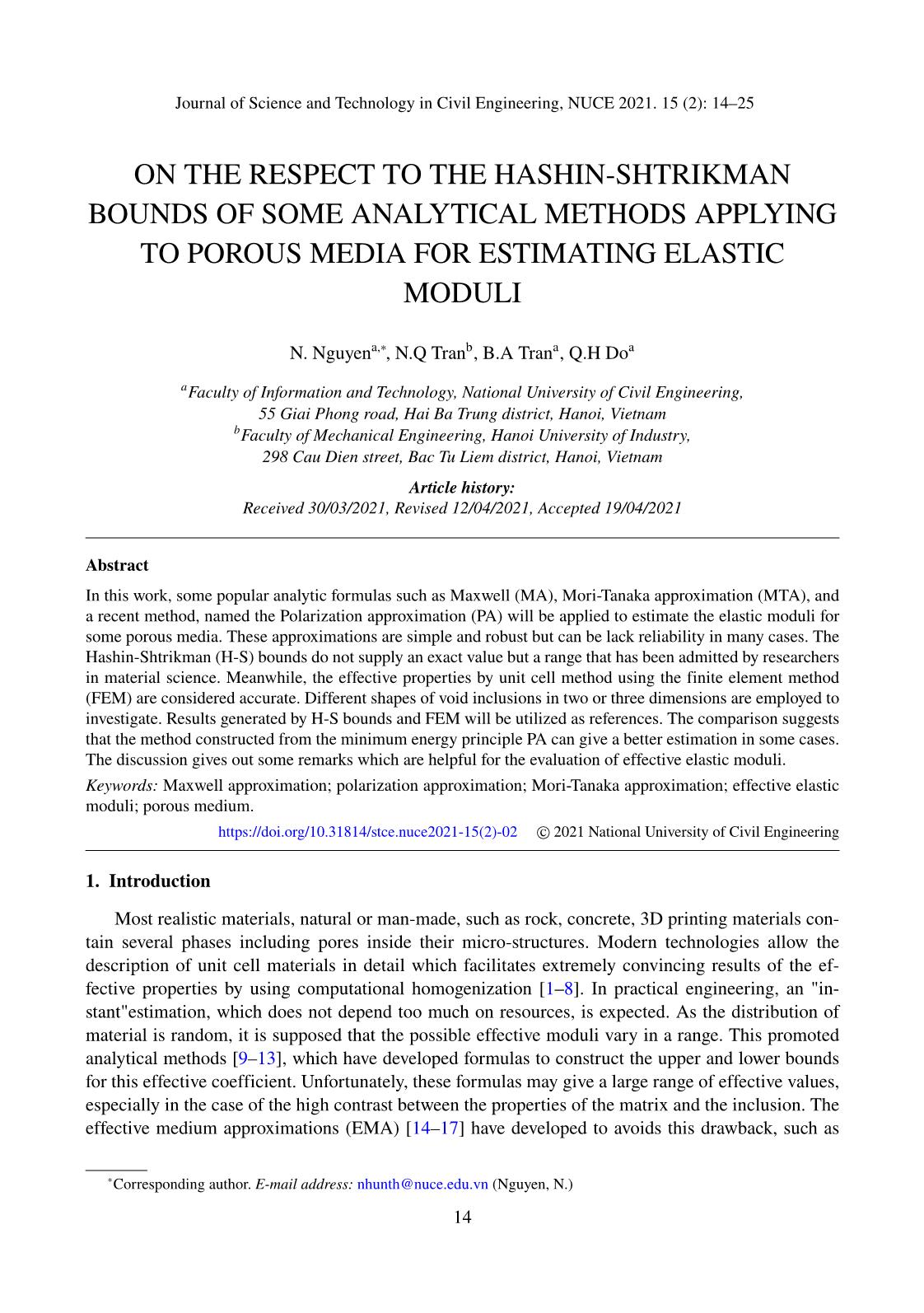 On the respect to the Hashin-Shtrikman bounds of some analytical methods applying to porous media for estimating elastic moduli trang 1