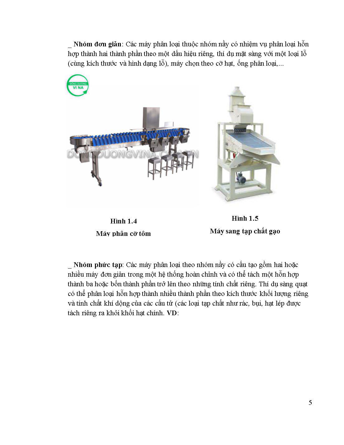 Tiểu luận Máy phân loại & làm sạch vật liệu rời - Trần Đình Quang trang 6