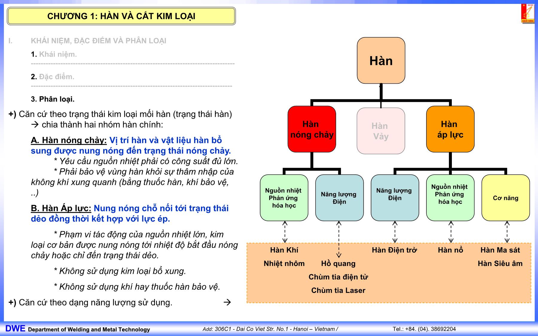 Bài giảng Công nghệ hàn - Chương 1: Hàn và cắt kim loại - Vũ Đình Toại trang 9