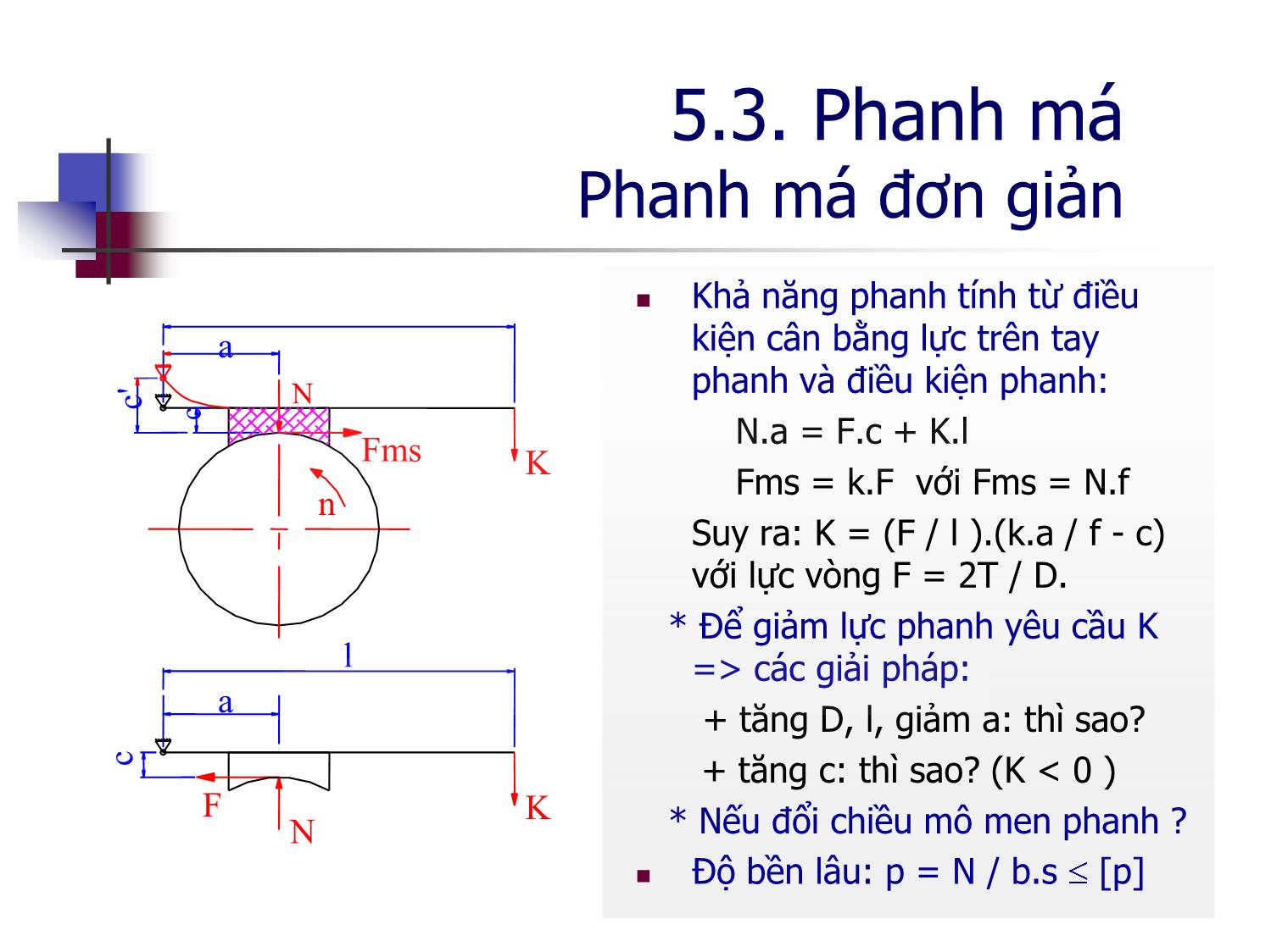 Bài giảng Máy nâng chuyển - Chương 5: Thiết bị phanh hãm trang 8