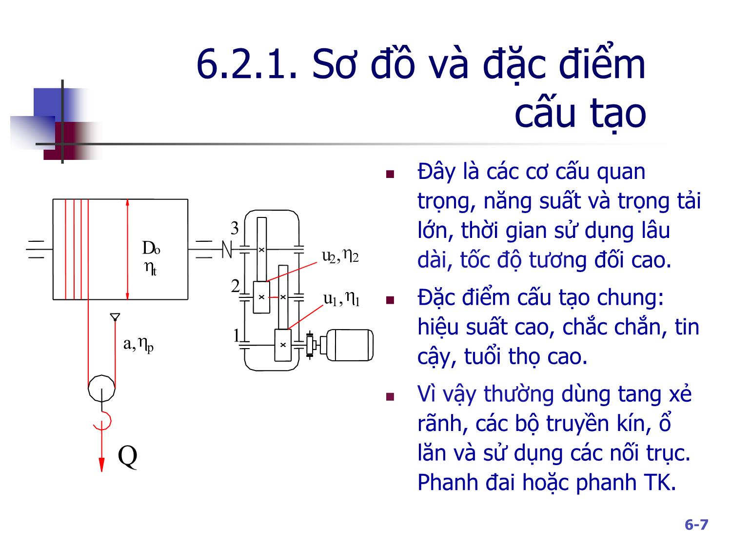 Bài giảng Máy nâng chuyển - Chương 6: Cơ cấu nâng trang 7