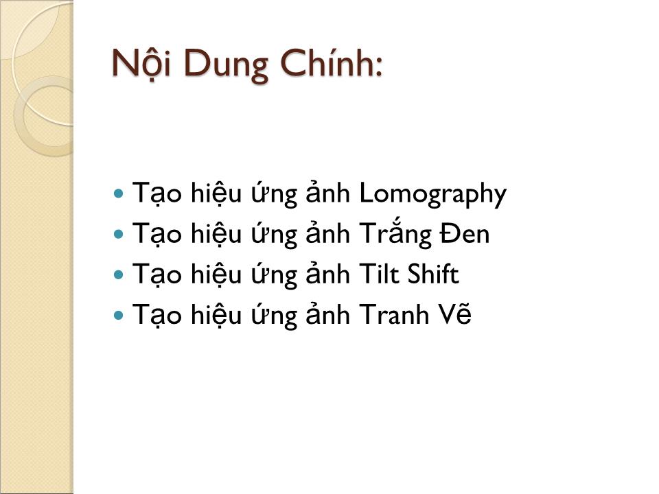 Bài giảng Các hiệu ứng thông dụng trên ảnh màu - Dương Trọng Đính trang 2