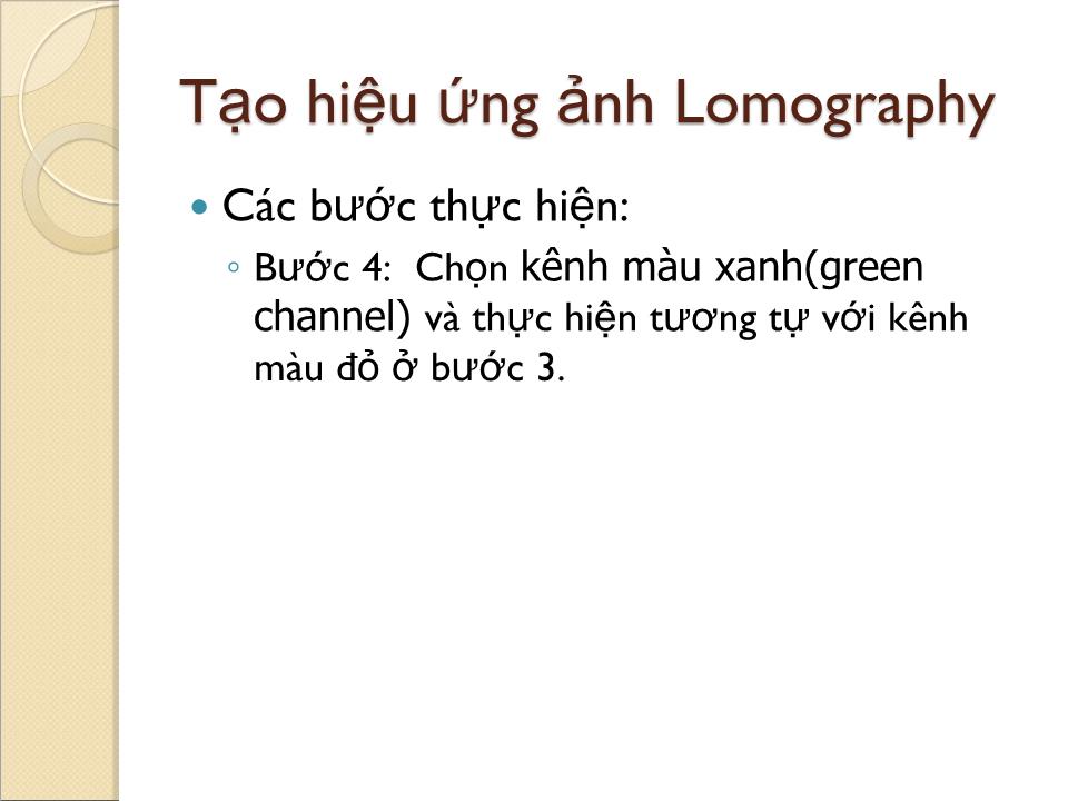 Bài giảng Các hiệu ứng thông dụng trên ảnh màu - Dương Trọng Đính trang 9