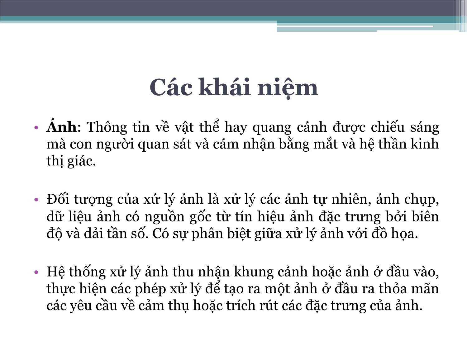 Bài giảng Xử lý ảnh - Trần Quang Đức trang 6