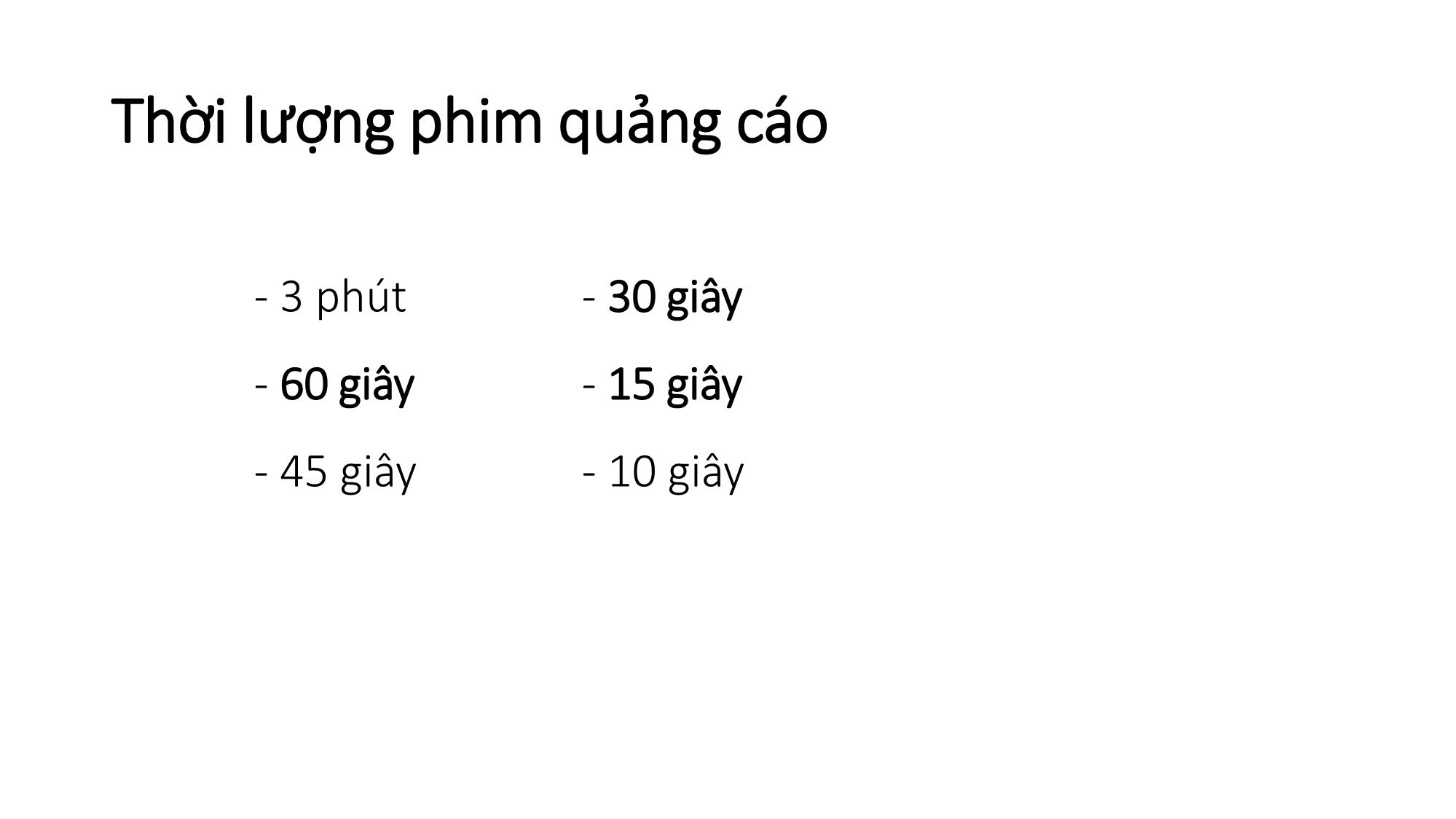 Bài giảng Quay phim quảng cáo - Chương 4: Khái quát chung về quay phim quảng cáo trang 8