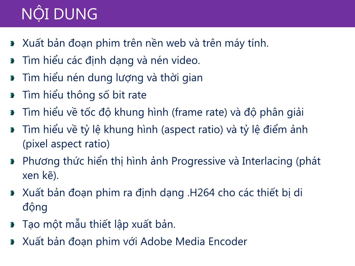 Bài giảng Xử lý hậu kỳ với Adobe Premiere Pro Cs6 - Bài 7: Xuất bản đoạn phim trang 4