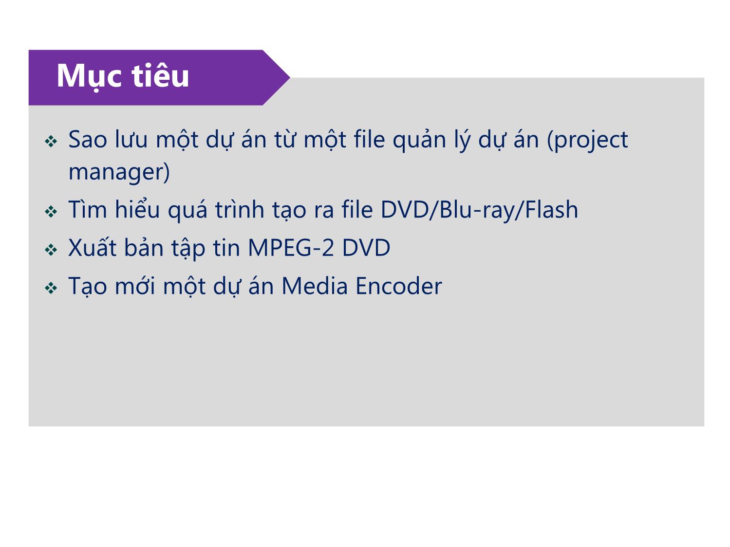 Bài giảng Xử lý hậu kỳ với Adobe Premiere Pro Cs6 - Bài 8: Capturing và chuyển đổi foogage. Sử dụng Encoder trang 2