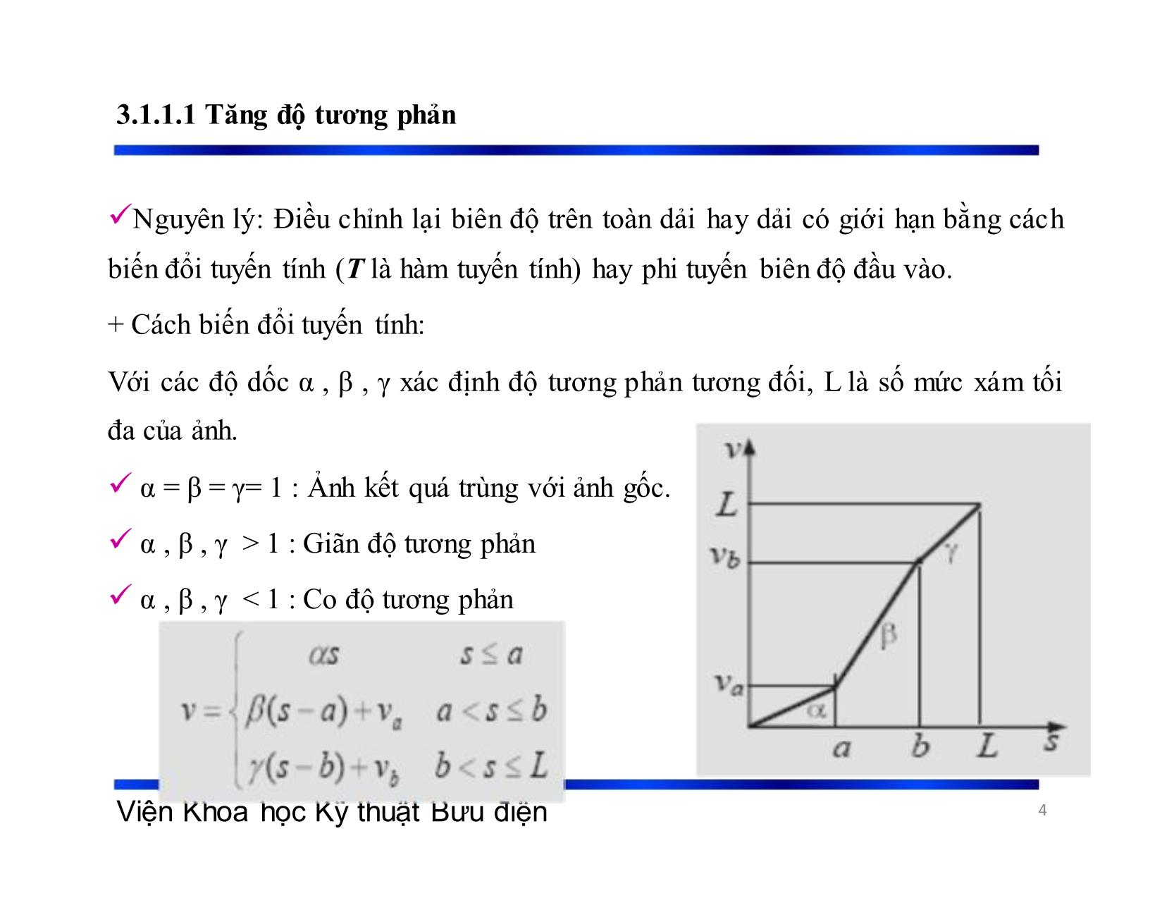 Bài giảng Xử lý tín hiệu và mã hóa - Chương 3: Xử lý và nâng cao chất lượng ảnh - Phạm Việt Hà trang 4