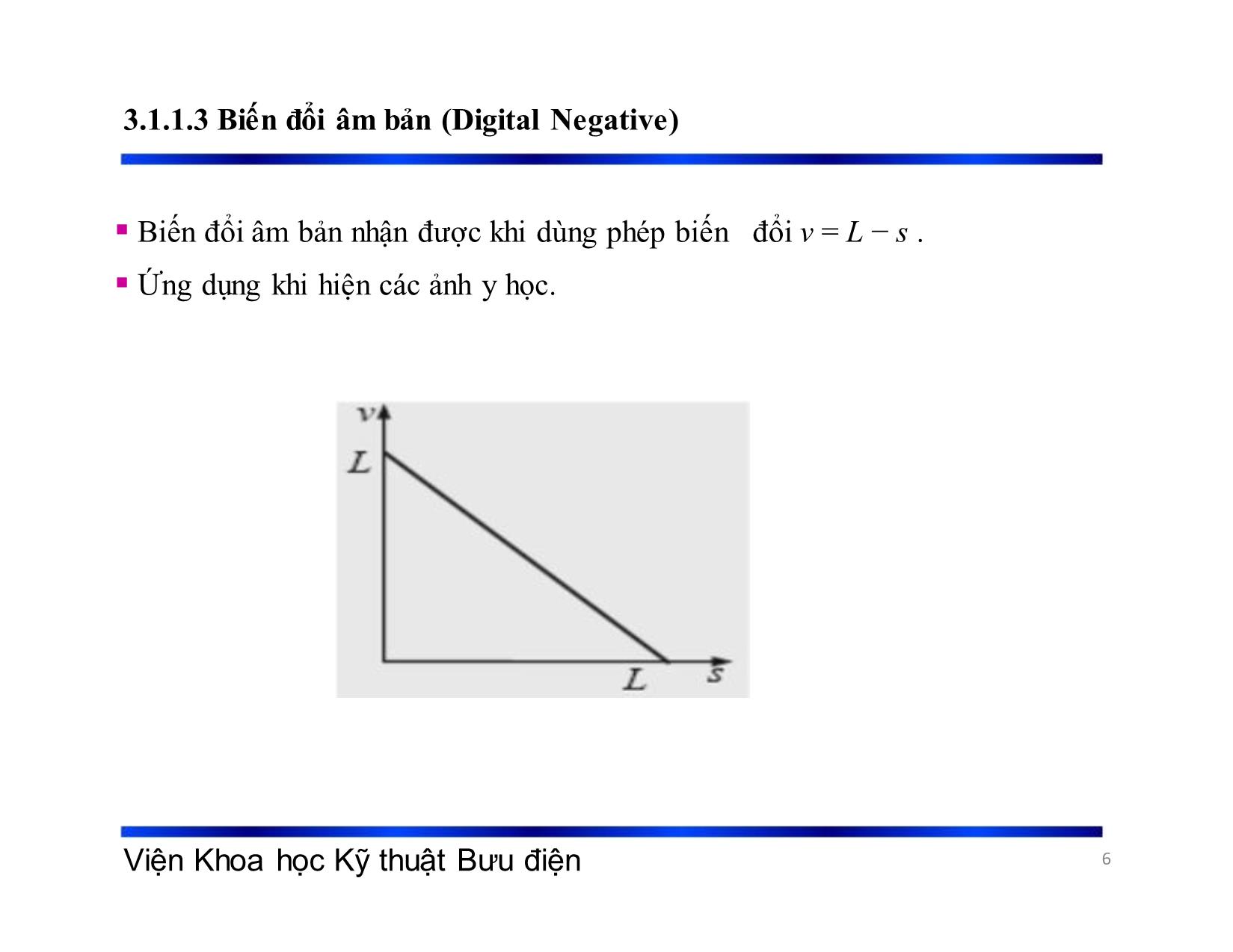 Bài giảng Xử lý tín hiệu và mã hóa - Chương 3: Xử lý và nâng cao chất lượng ảnh - Phạm Việt Hà trang 6