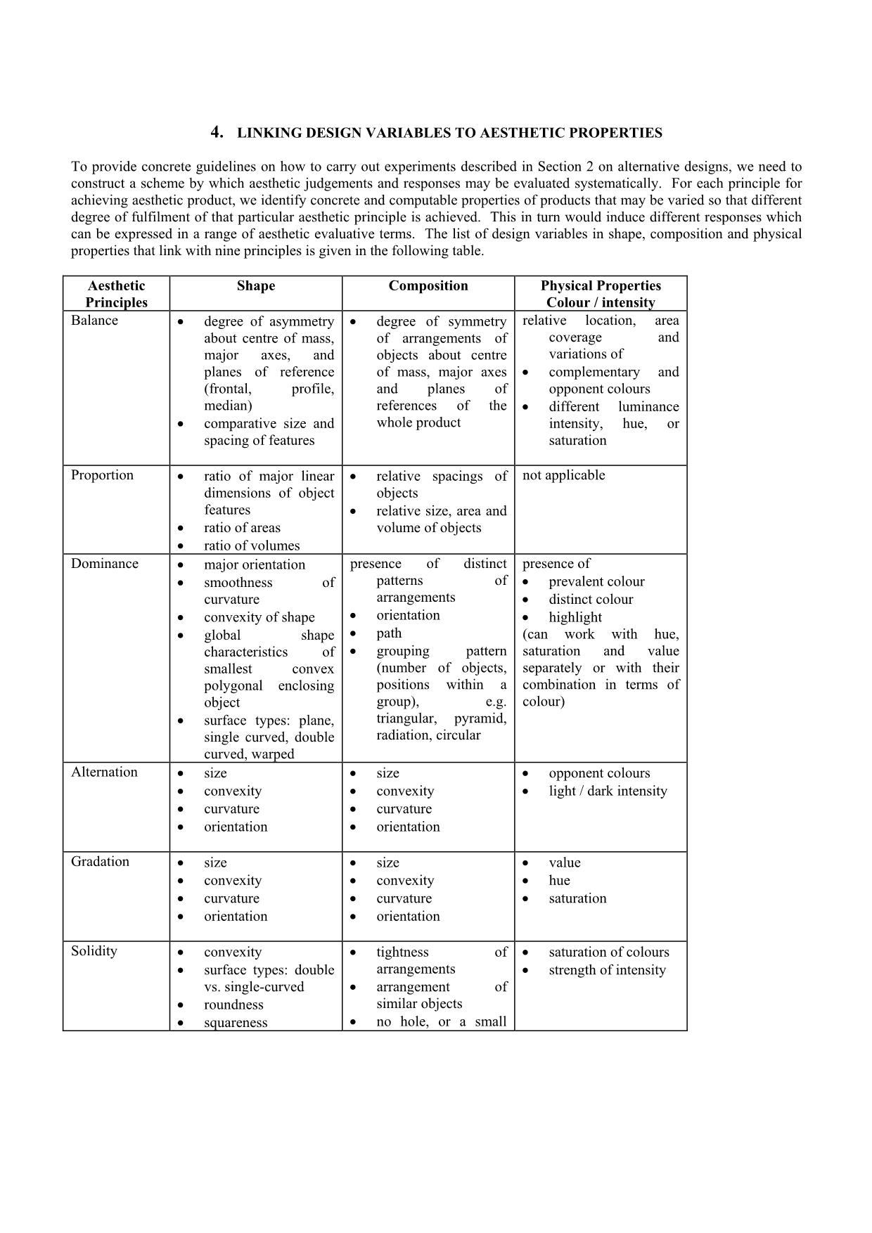 Design for aesthetics: Interactions of design variables and aesthetic properties trang 6