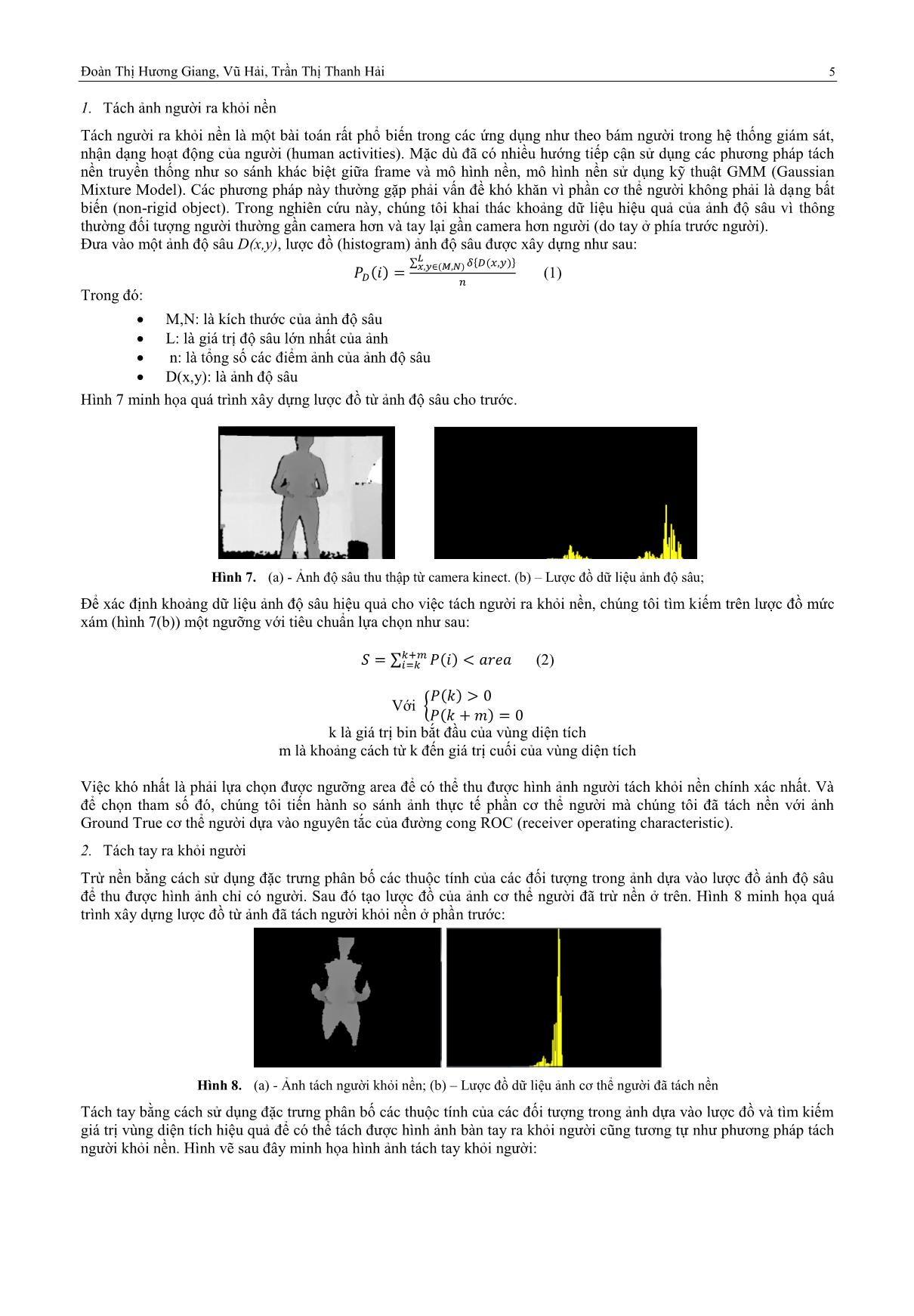 Khai thác dữ liệu ảnh độ sâu từ cảm biến Kinect: Sửa lỗi và ứng dụng trang 5