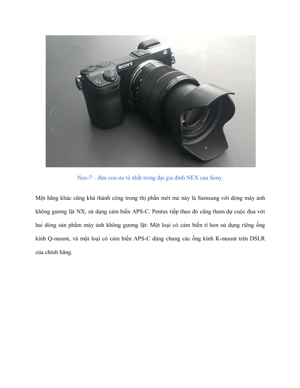 Máy ảnh không gương lật - Những điều cần biết (Phần I) trang 7